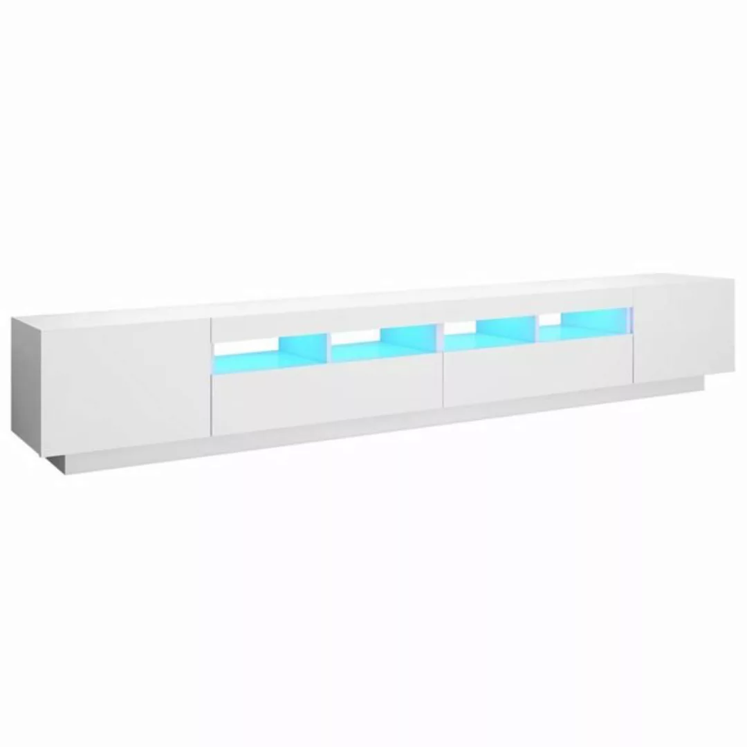 vidaXL TV-Schrank TV-Schrank mit LED-Leuchten Weiß 260x35x40 cm Lowboard günstig online kaufen