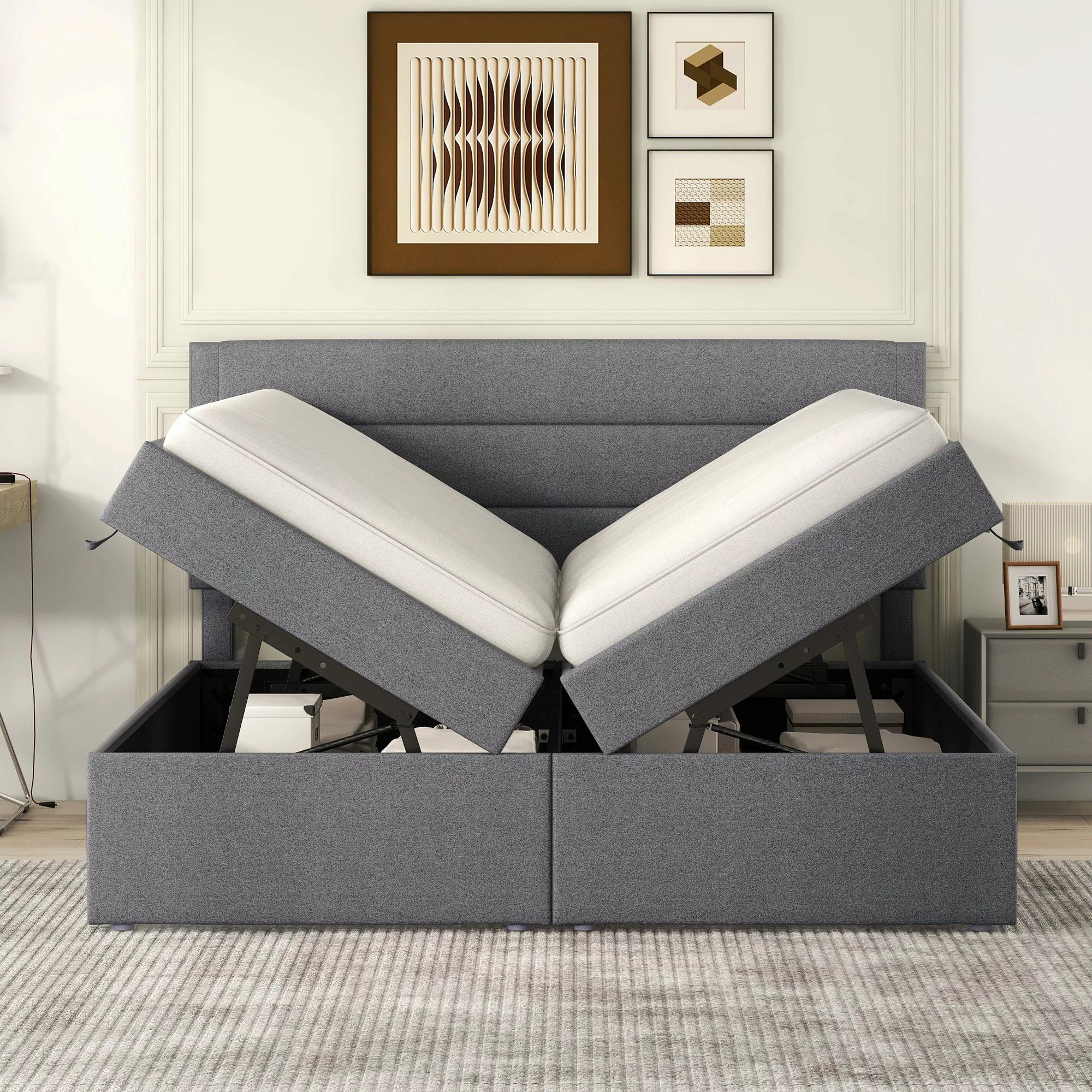 Flieks Polsterbett, Boxbett Doppelbett mit Stauraum günstig online kaufen