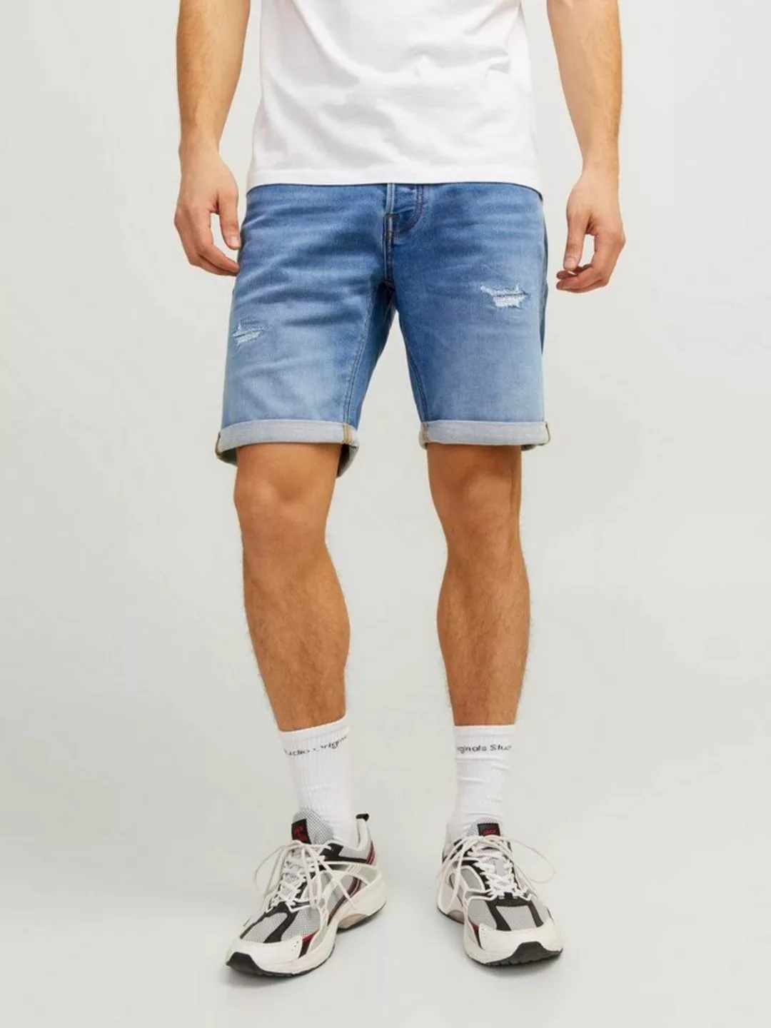 Jack & Jones Herren Jeans Short JJIRICK JJICONGE 709- Relgular Fit - Blau - günstig online kaufen