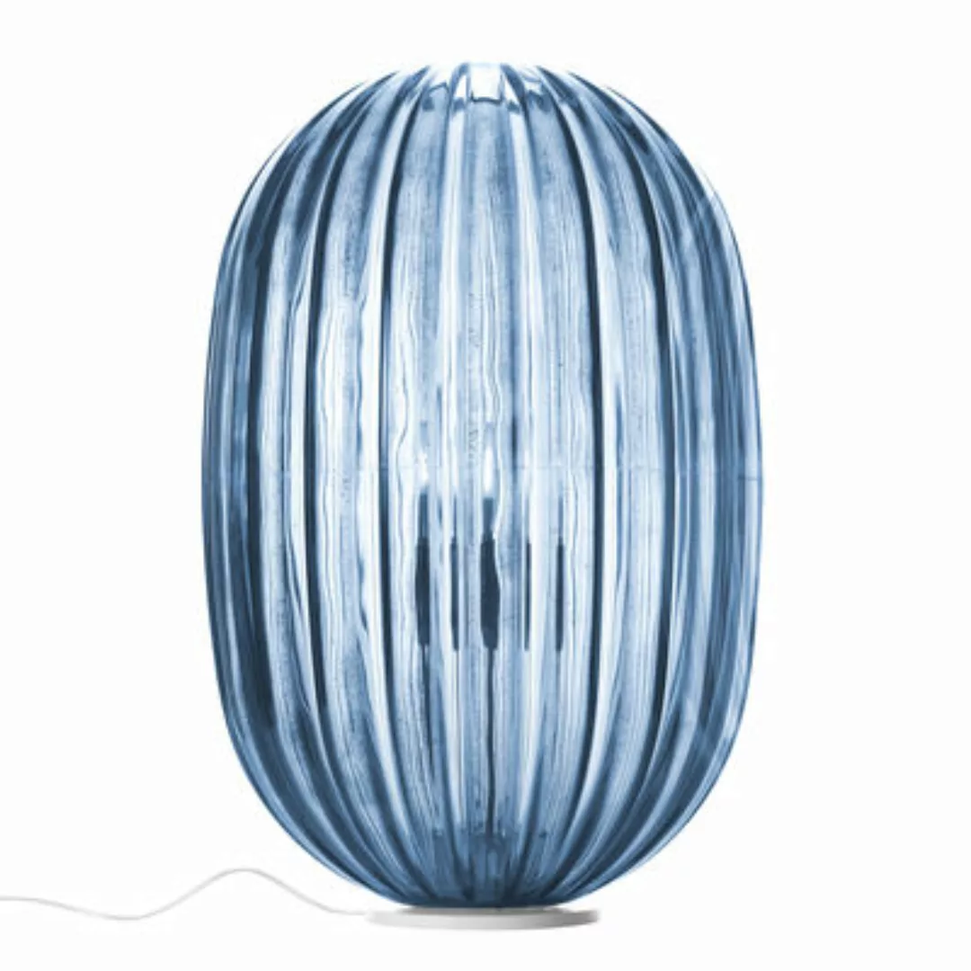 Tischleuchte Plass plastikmaterial blau / Ø 34 cm x H 51 cm - Foscarini - B günstig online kaufen