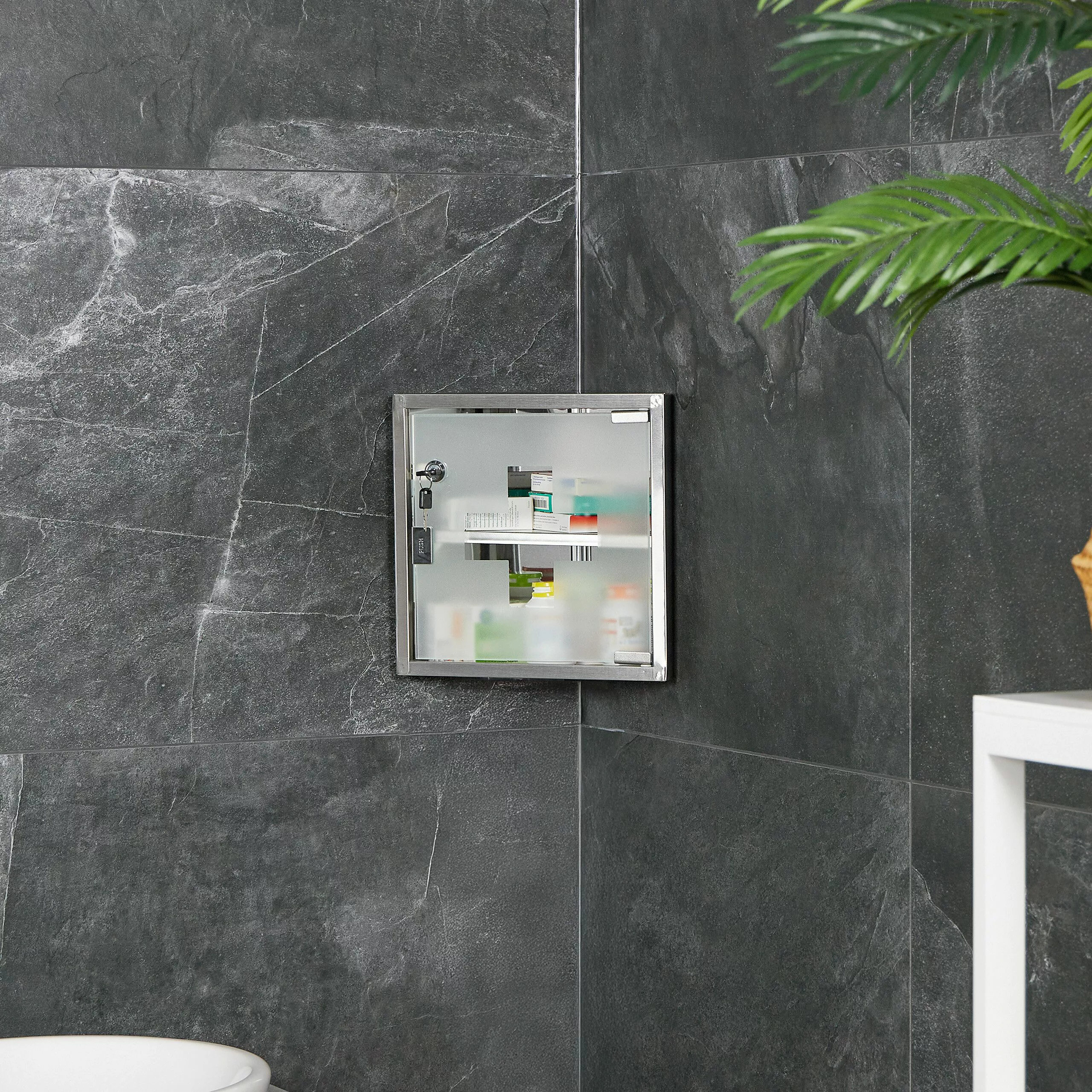 relaxdays Medizinschrank mit Glastür günstig online kaufen
