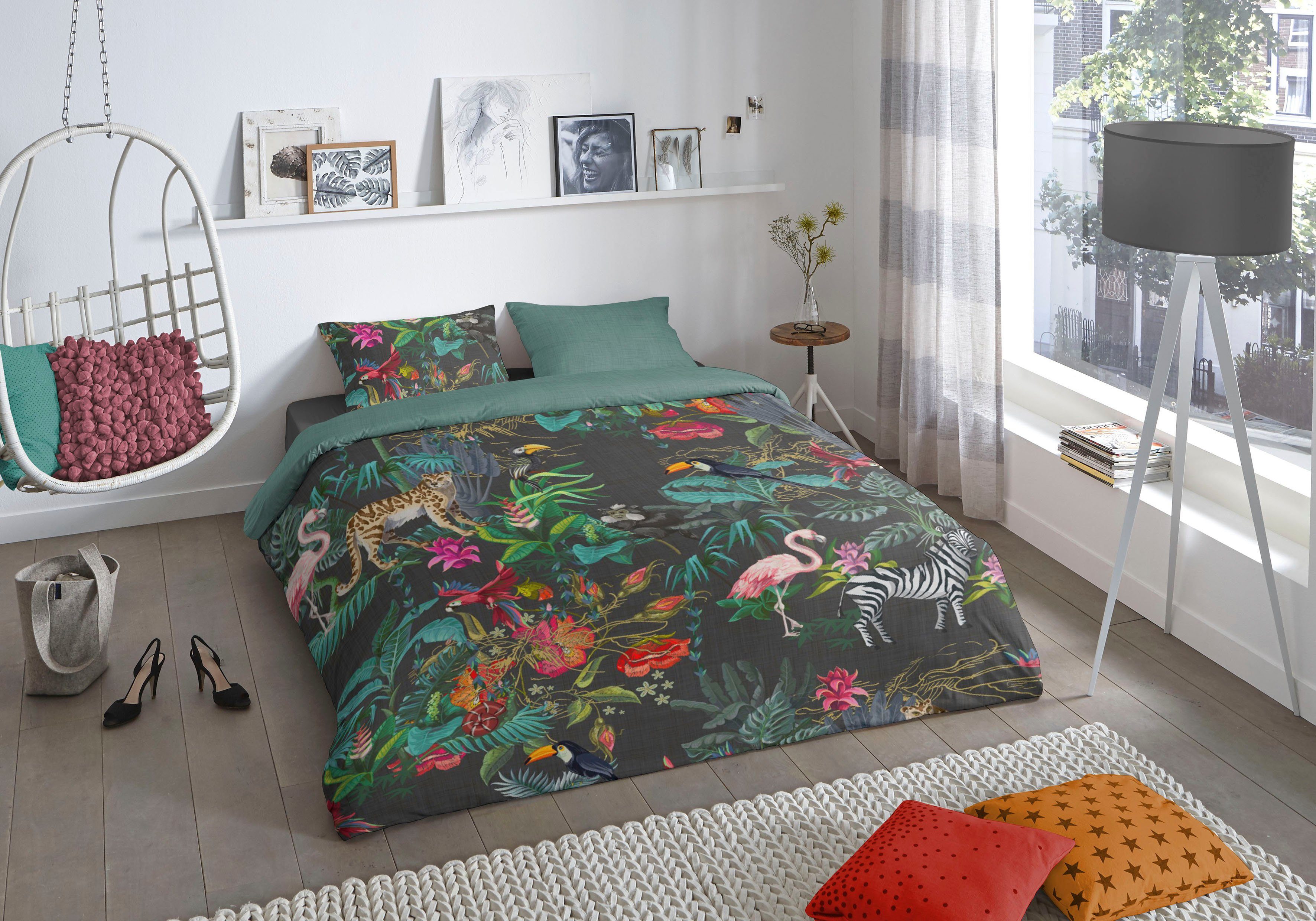 good morning Wendebettwäsche »Funky«, Mako-Satin, 135x200, Reißverschluss, günstig online kaufen