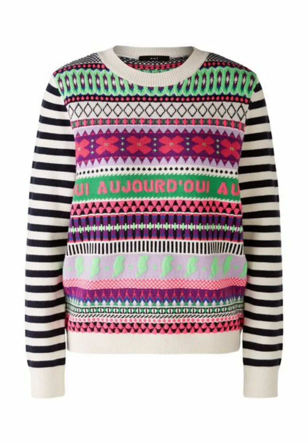 Oui Sweatshirt Pullover, lilac green günstig online kaufen