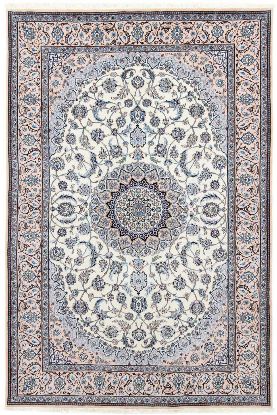 morgenland Wollteppich »Nain 9la Medaillon Beige 287 x 196 cm«, rechteckig, günstig online kaufen