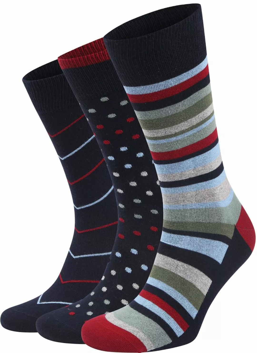 Suitable Socken 3-Pack Druck Mehrfarbig - Größe 42-46 günstig online kaufen