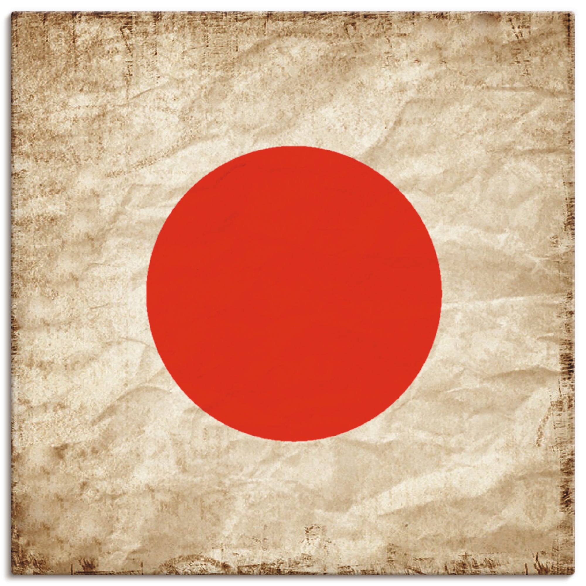 Artland Wandbild "Japanische Flagge Japan Symbol", Zeichen, (1 St.), als Le günstig online kaufen