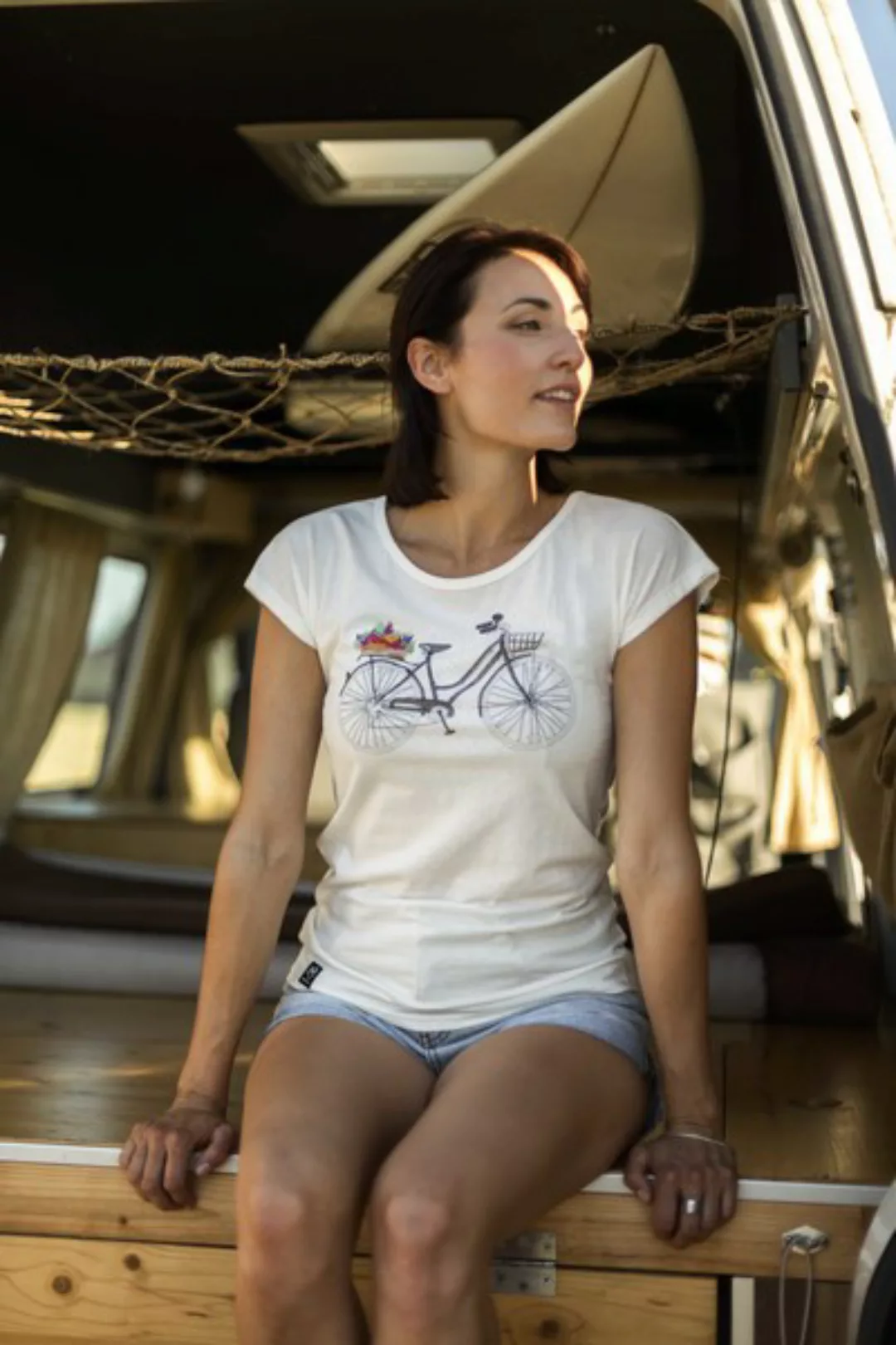 Bio T-shirt "Lea Damenrad White" günstig online kaufen