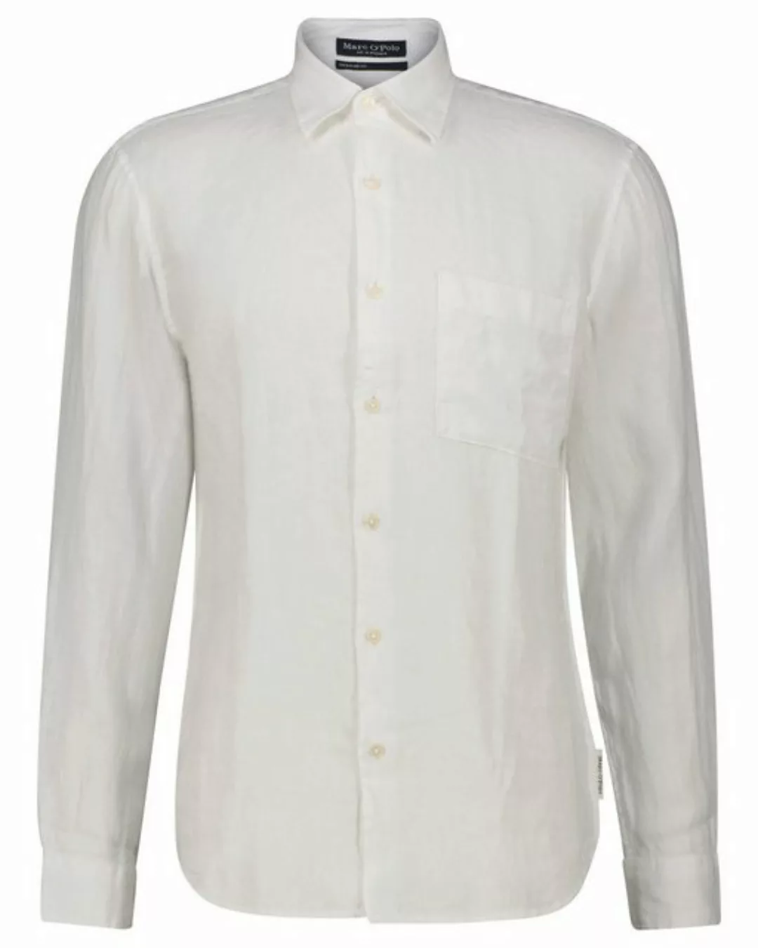 Marc O'Polo Langarmhemd Herren Leinenhemd Regular Fit Langarm (1-tlg) günstig online kaufen