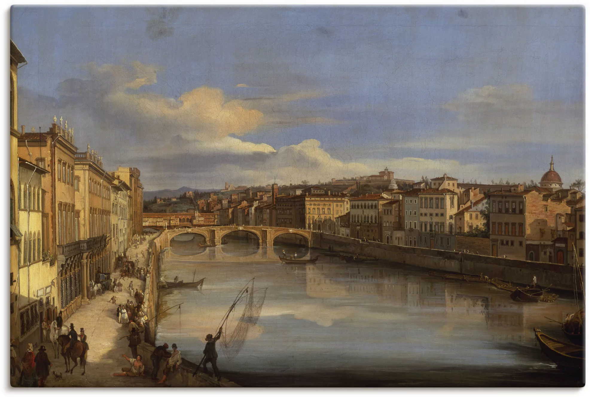 Artland Wandbild »Ein Blick auf den Arno«, Florenz, (1 St.), als Leinwandbi günstig online kaufen