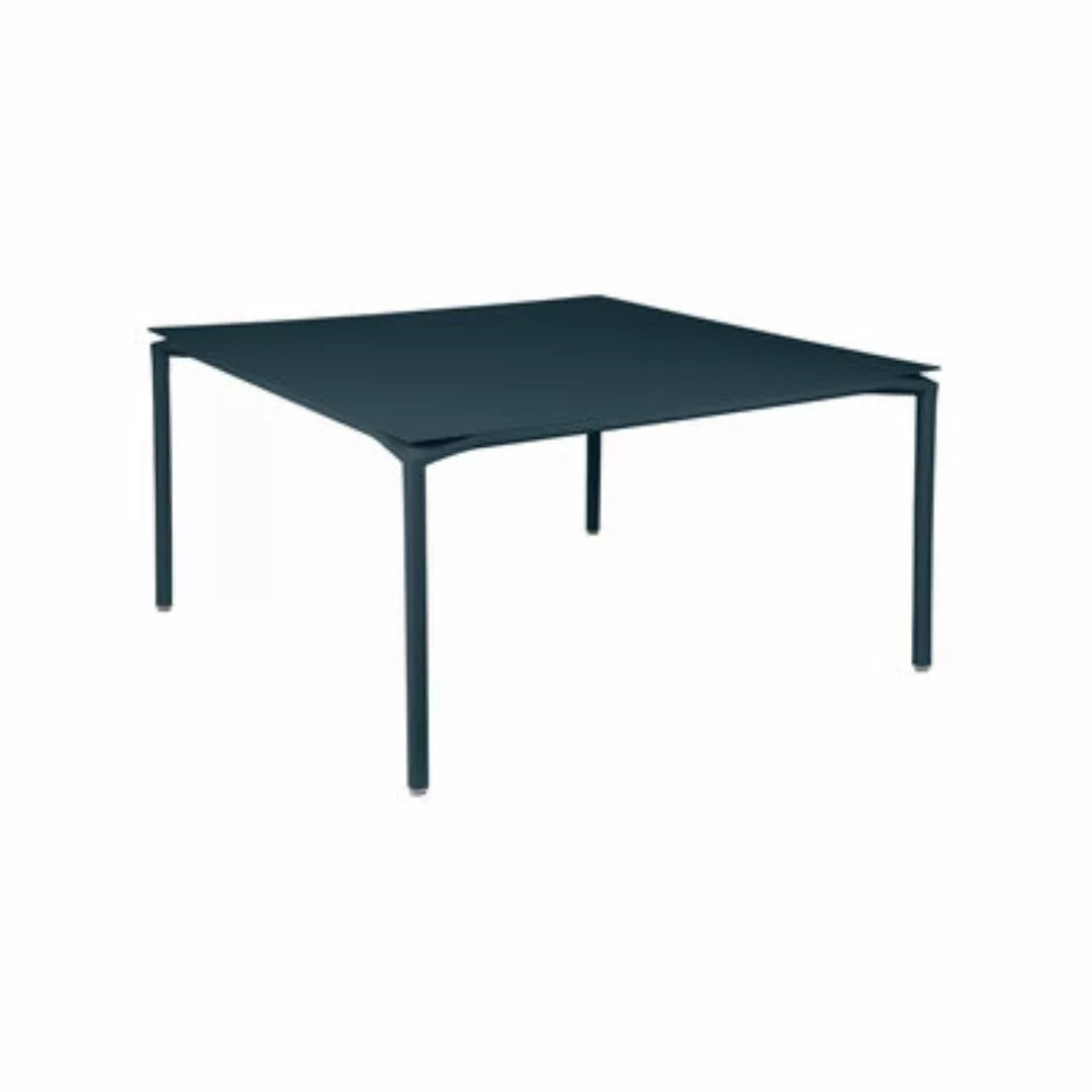 quadratischer Tisch Calvi metall blau / 140 x 140 cm - Aluminium / 8 Person günstig online kaufen