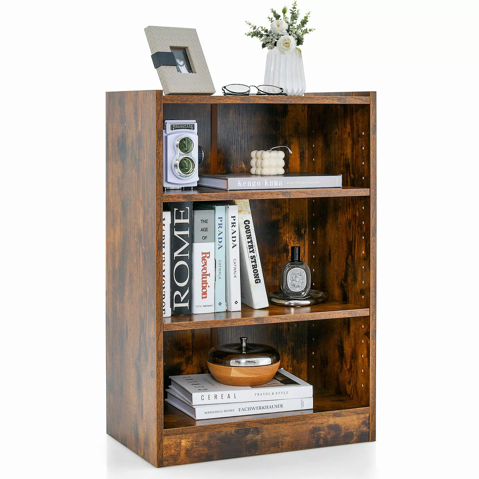 COSTWAY Bücherregal, mit 3 Fächern & günstig online kaufen