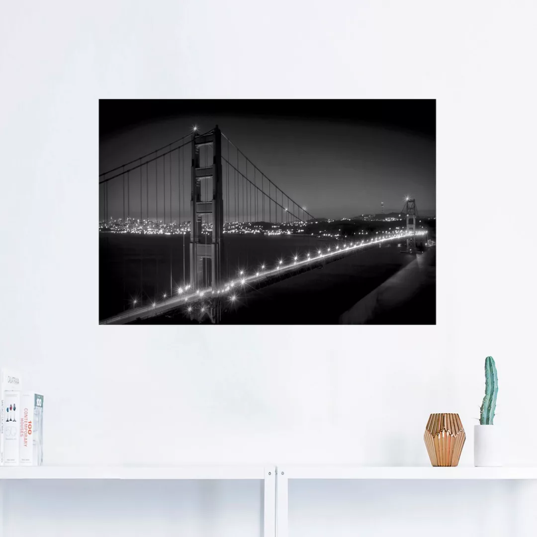 Artland Wandbild »Golden Gate Bridge am Abend«, San Francisco, (1 St.), als günstig online kaufen