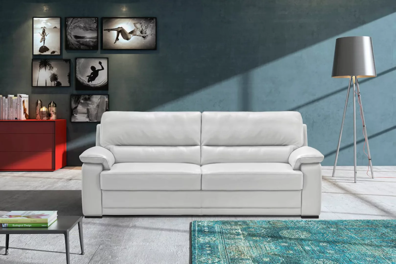 Egoitaliano 2,5-Sitzer "Doris, modernes Designersofa, Ledersofa mit erstkla günstig online kaufen