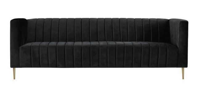 Xlmoebel Sofa Neu schwarzes Stoffsofa für das Wohnzimmer mit Design und Pla günstig online kaufen