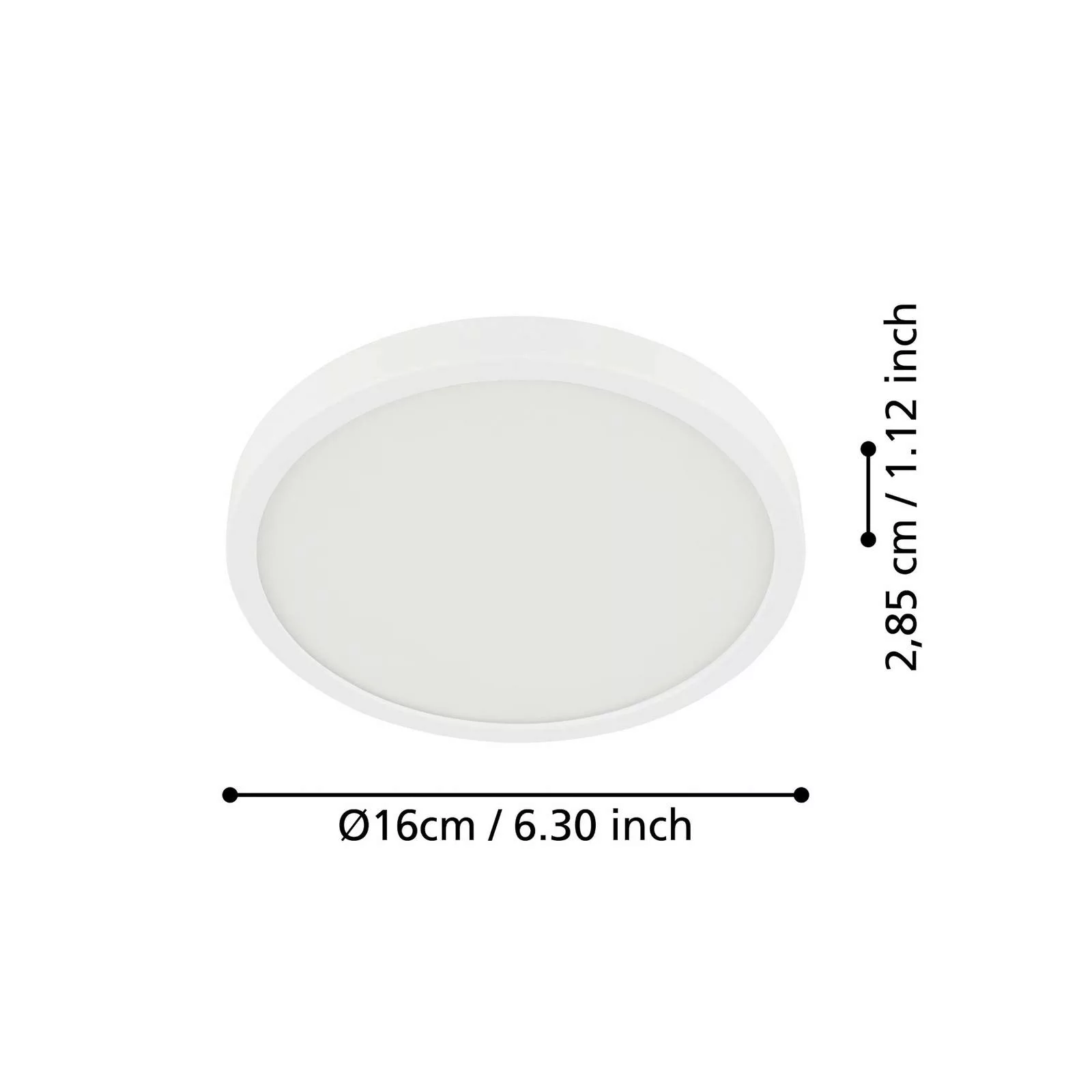 LED-Deckenlampe Fueva 5 IP44 3000K weiß Ø16cm günstig online kaufen