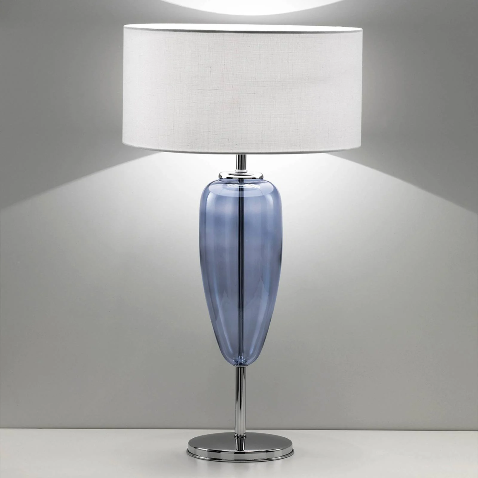 Tischlampe Show Ogiva 82 cm Glaselement blau günstig online kaufen