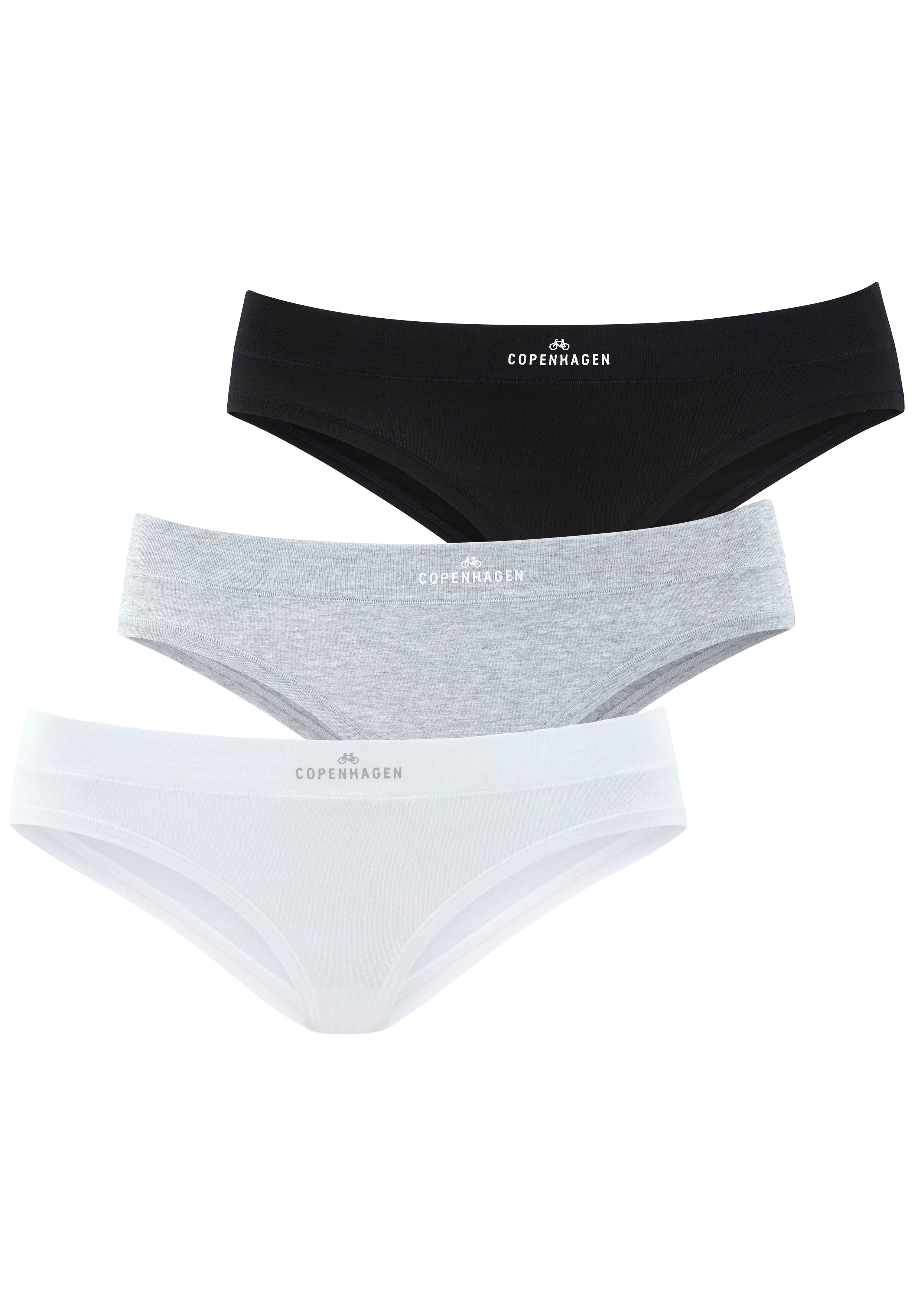 Copenhagen Studios Bikinislip "mit Logodruck am Bund", (3er-Pack), aus soft günstig online kaufen