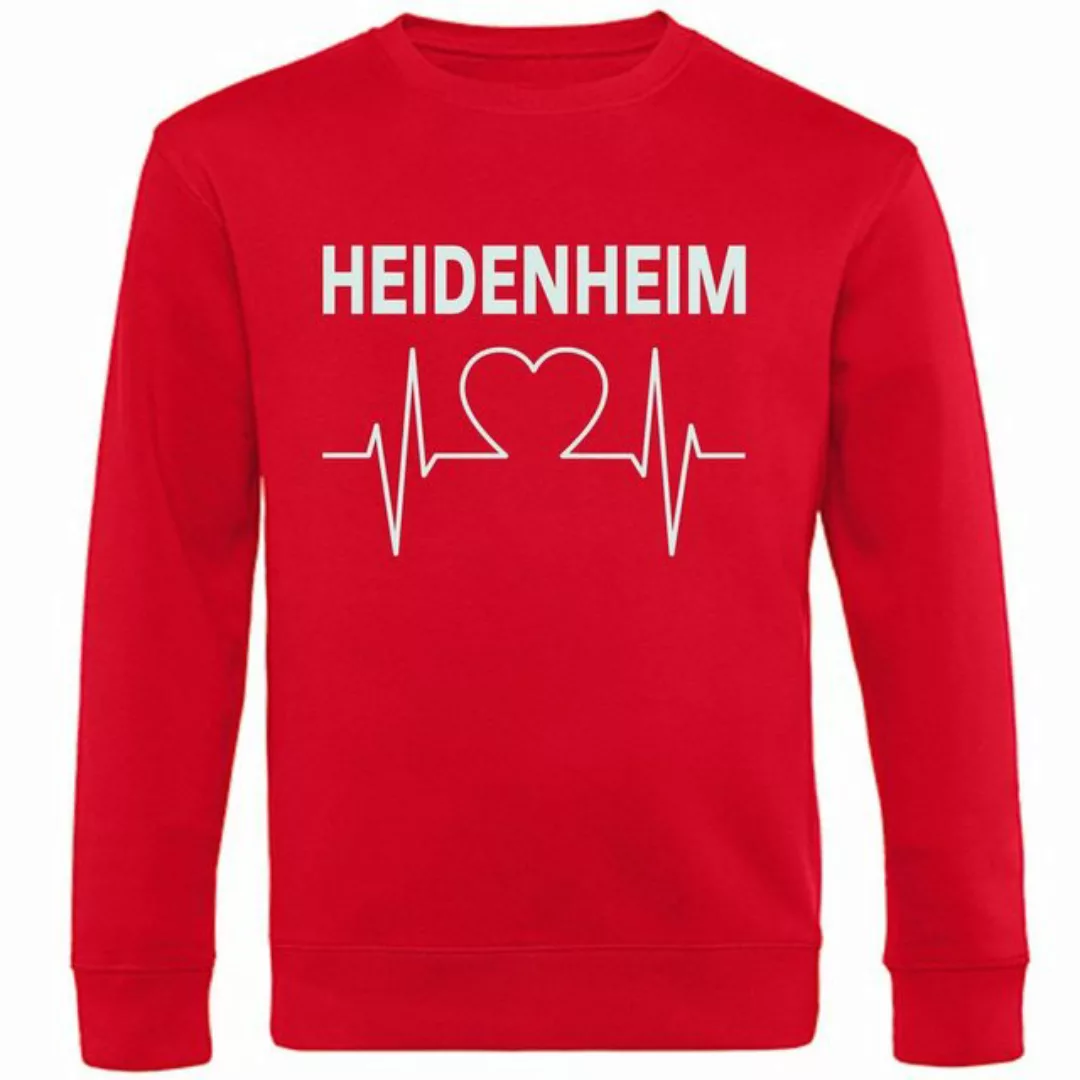 multifanshop Sweatshirt Heidenheim - Herzschlag - Pullover günstig online kaufen