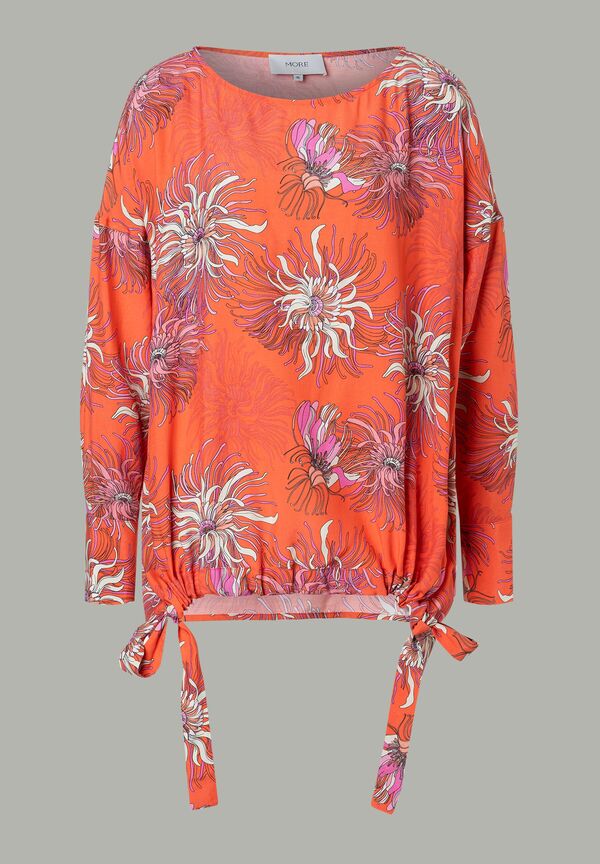 weite Bluse, Flowerprint, MORE, Sommer-Kollektion günstig online kaufen