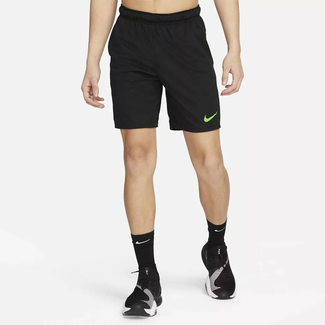 Nike Dri-fit Knit Kurze Hosen XL Black / Mean Green / Mean Green günstig online kaufen