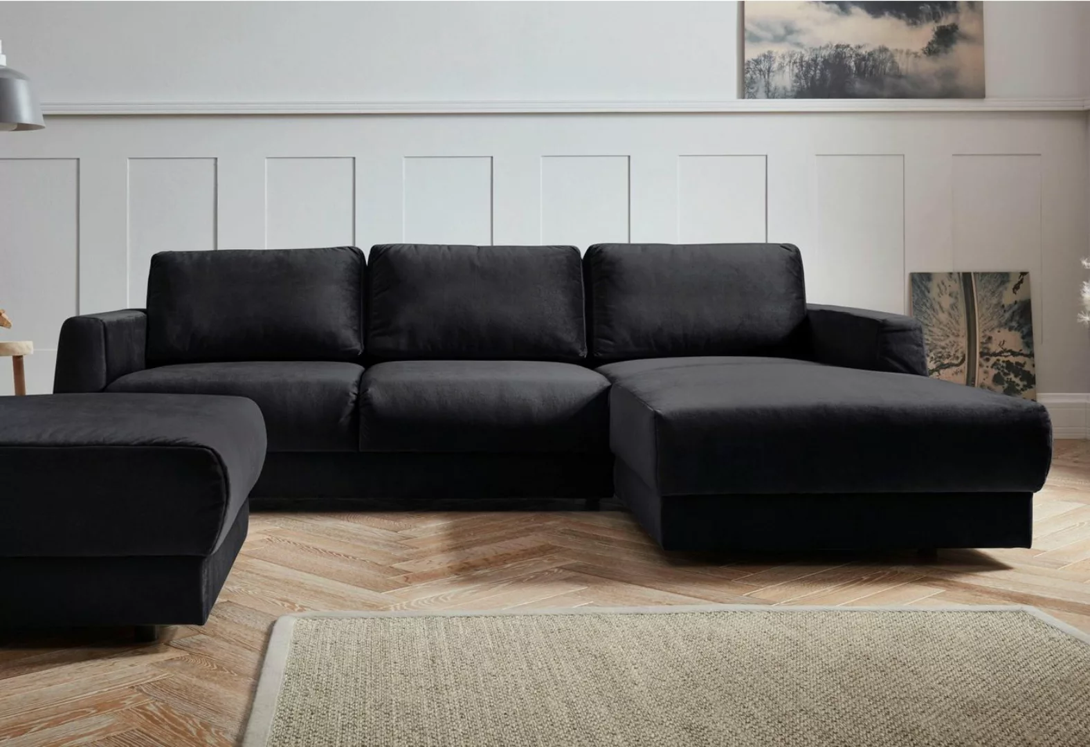 andas Ecksofa "Hobro L-Form", in 3 Bezugsqualitäten in vielen Farben, Desig günstig online kaufen