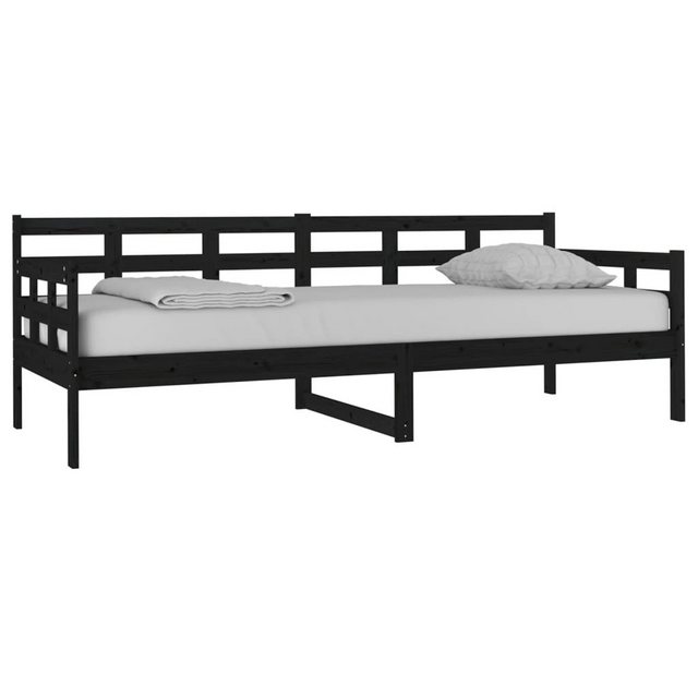 furnicato Bett Tagesbett Schwarz Massivholz Kiefer 80x200 cm (1-tlg) günstig online kaufen