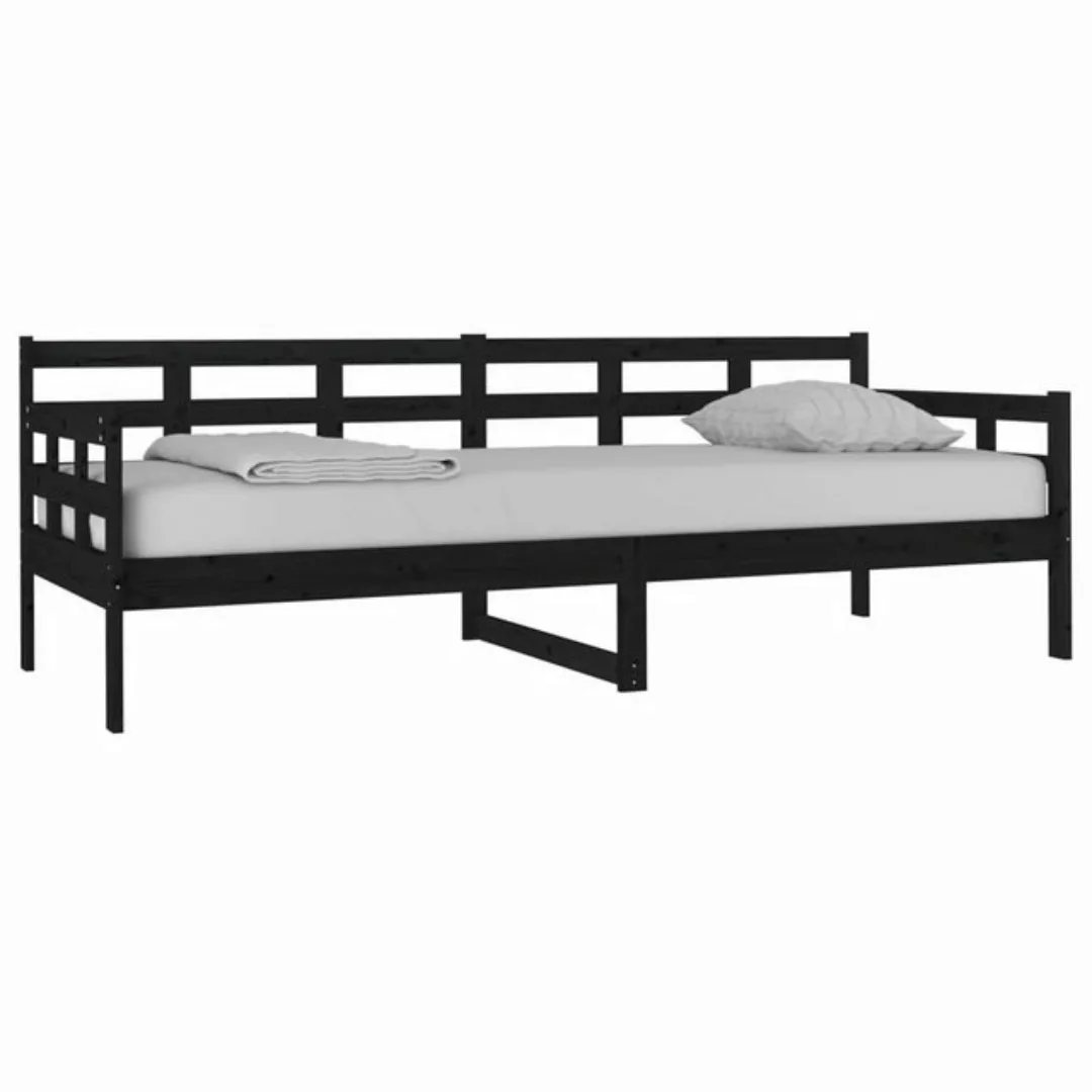 furnicato Bett Tagesbett Schwarz Massivholz Kiefer 80x200 cm (1-tlg) günstig online kaufen