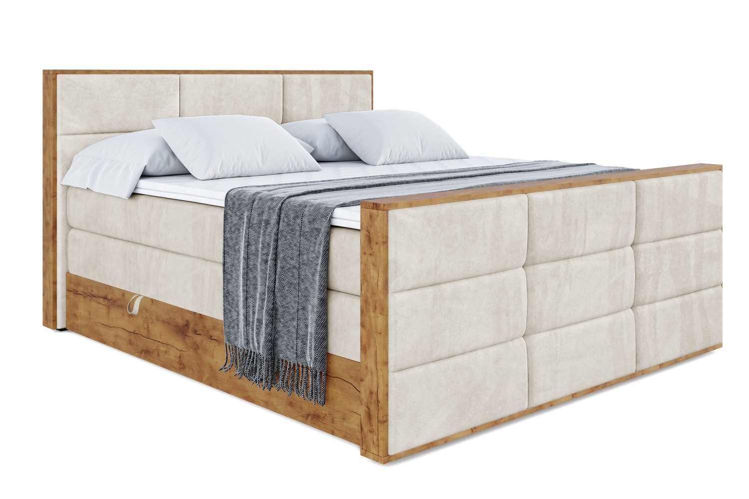 ALTDECOR Boxspringbett LOLLI1-Z KING (Multipocket-Matratze H4, günstig online kaufen