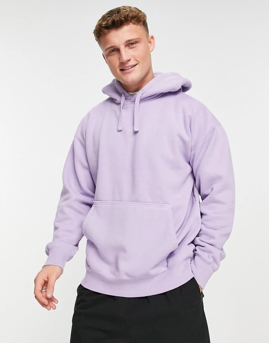 Topman – Oversize-Kapuzenpullover in Flieder-Violett günstig online kaufen