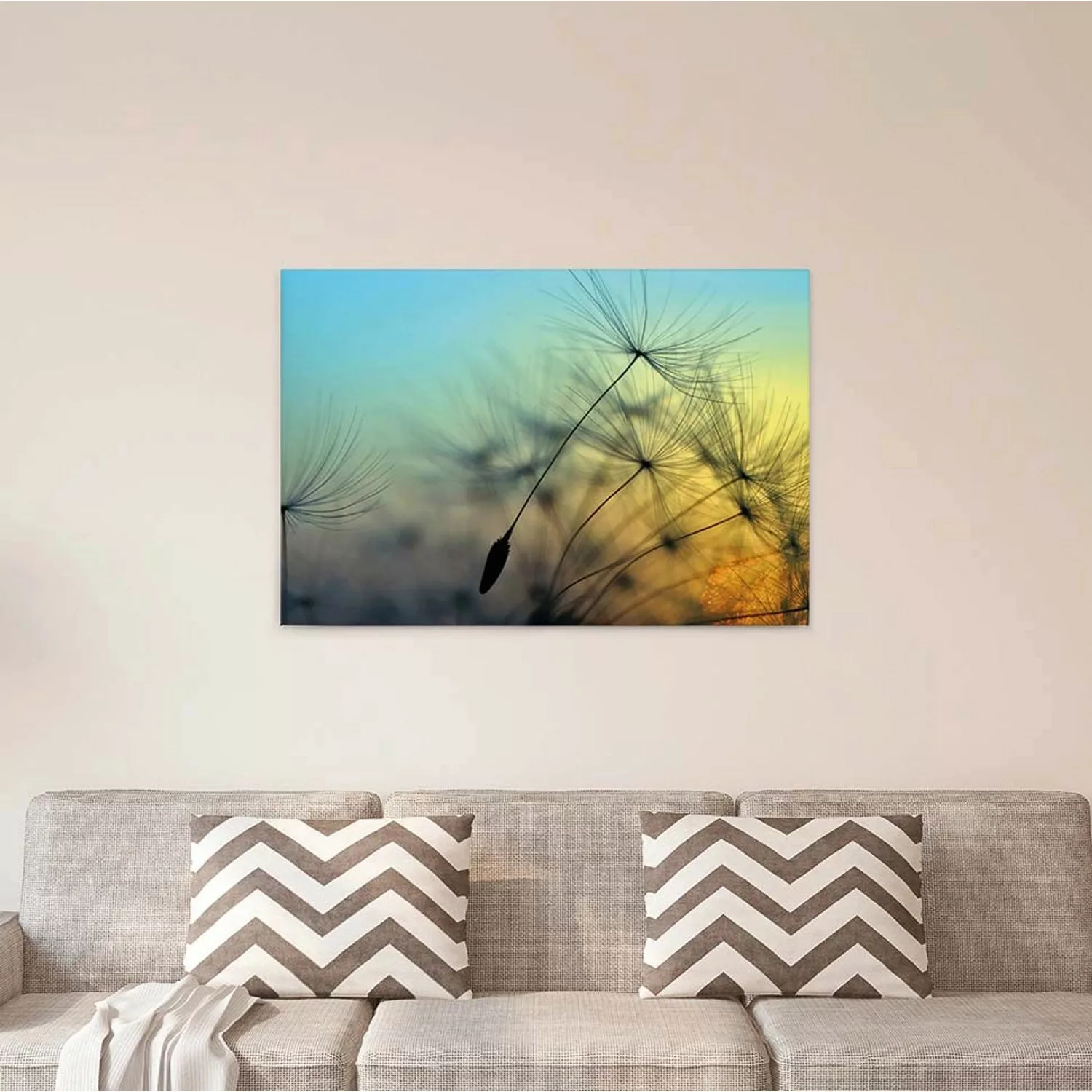 A.S. Création Leinwandbild "Flying Dandelion", Keilrahmenbild günstig online kaufen