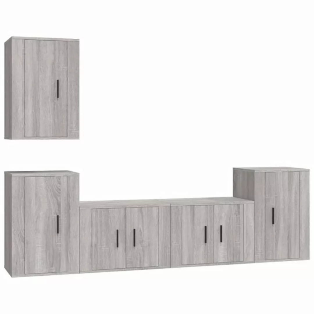 Vidaxl 5-tlg. Tv-schrank-set Grau Sonoma Holzwerkstoff günstig online kaufen