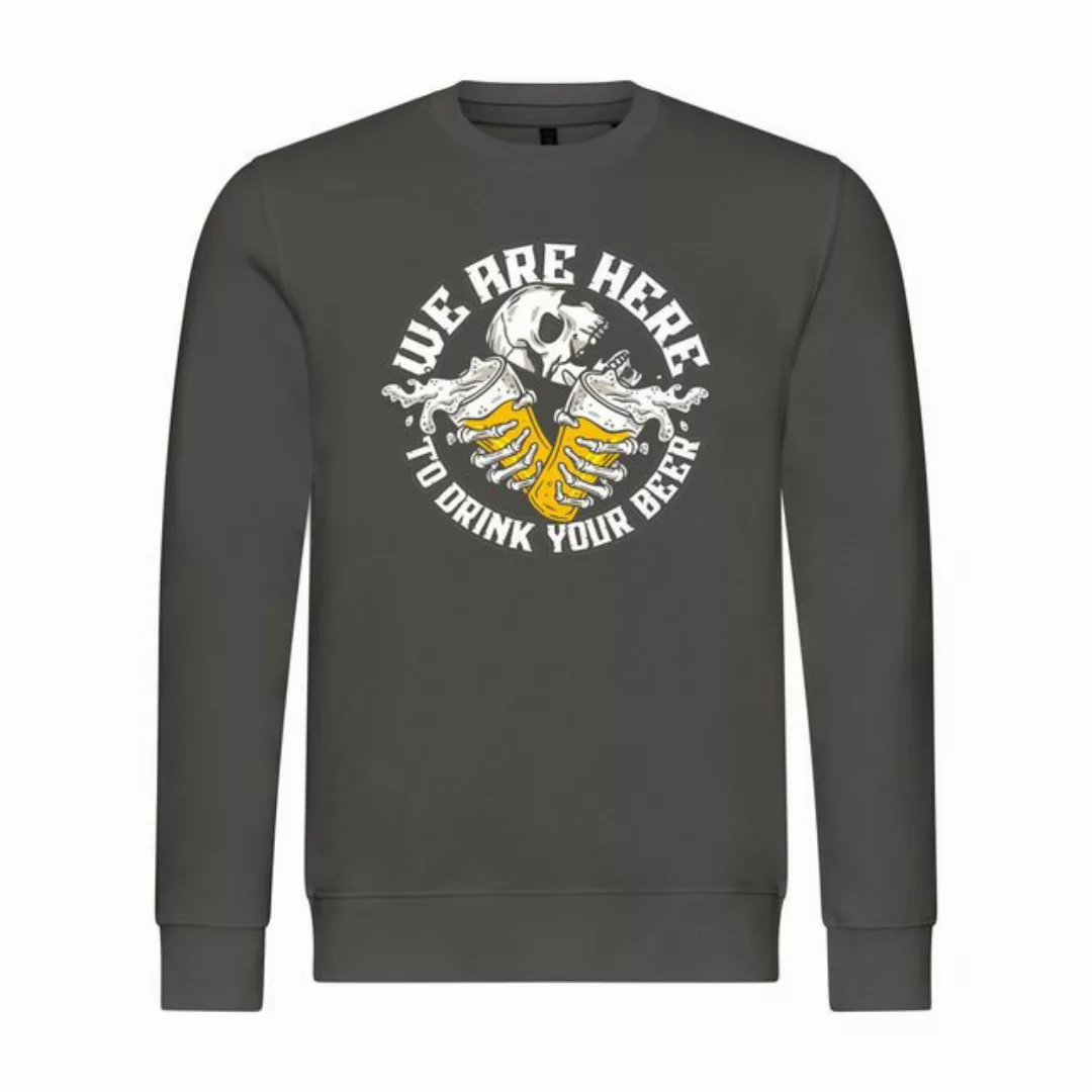 deinshirt Rundhalspullover Herren Sweatshirt We are here top drink your Bee günstig online kaufen