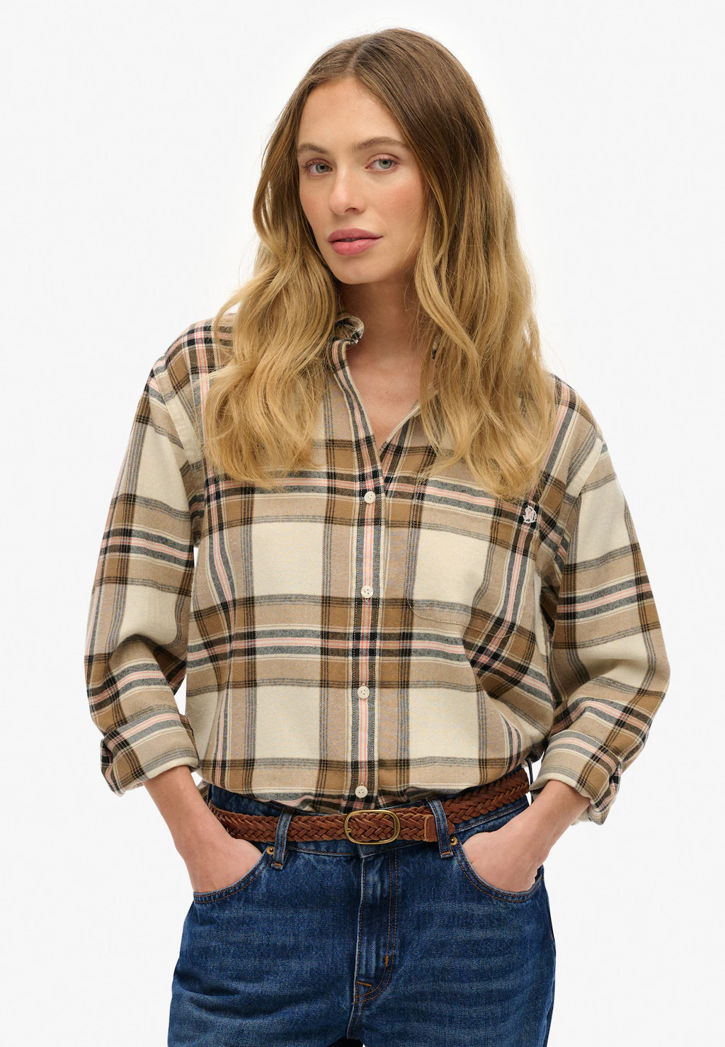 Superdry Karobluse "CHECK FLANNEL BOYFRIEND SHIRT" günstig online kaufen