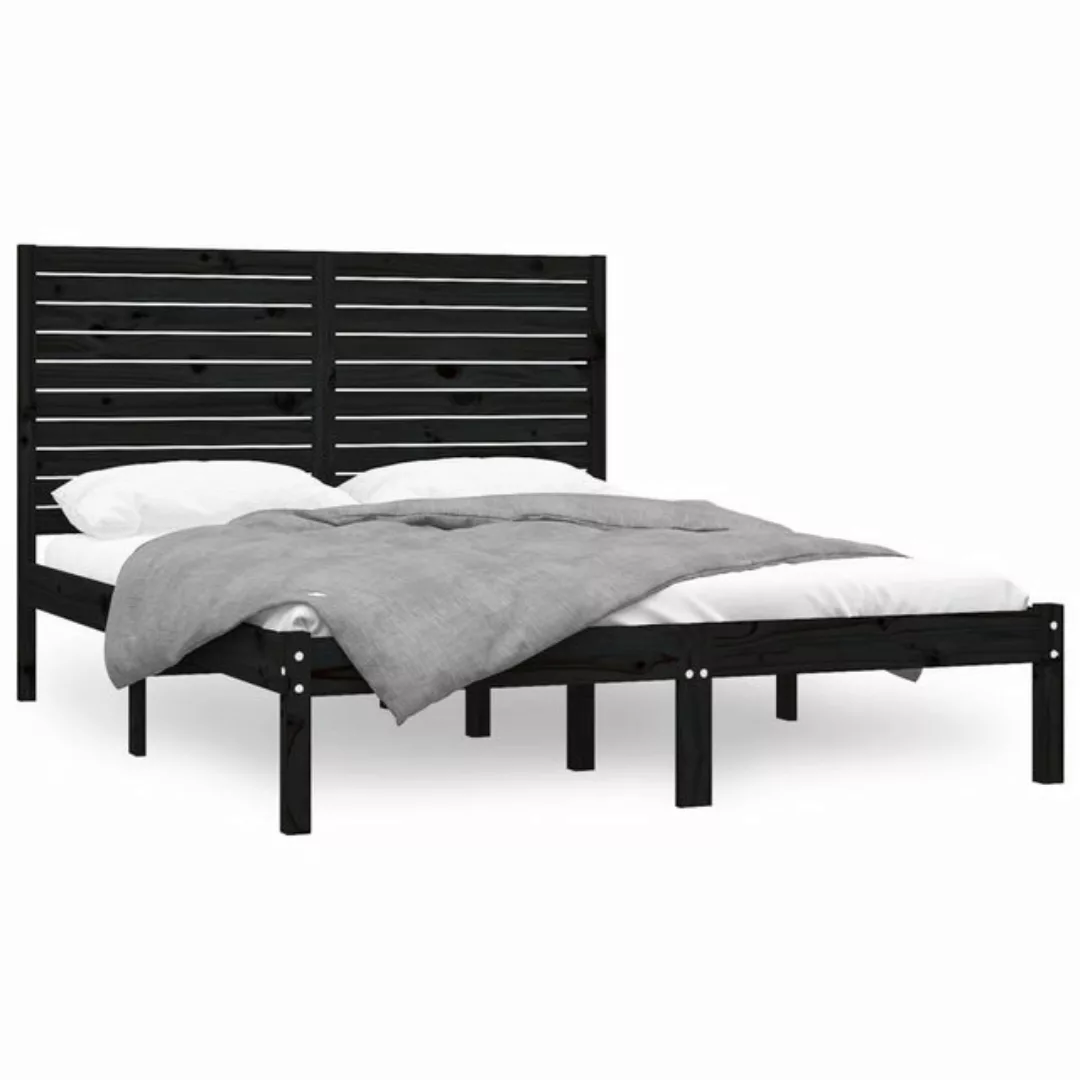 furnicato Bett Massivholzbett Schwarz 120x200 cm günstig online kaufen