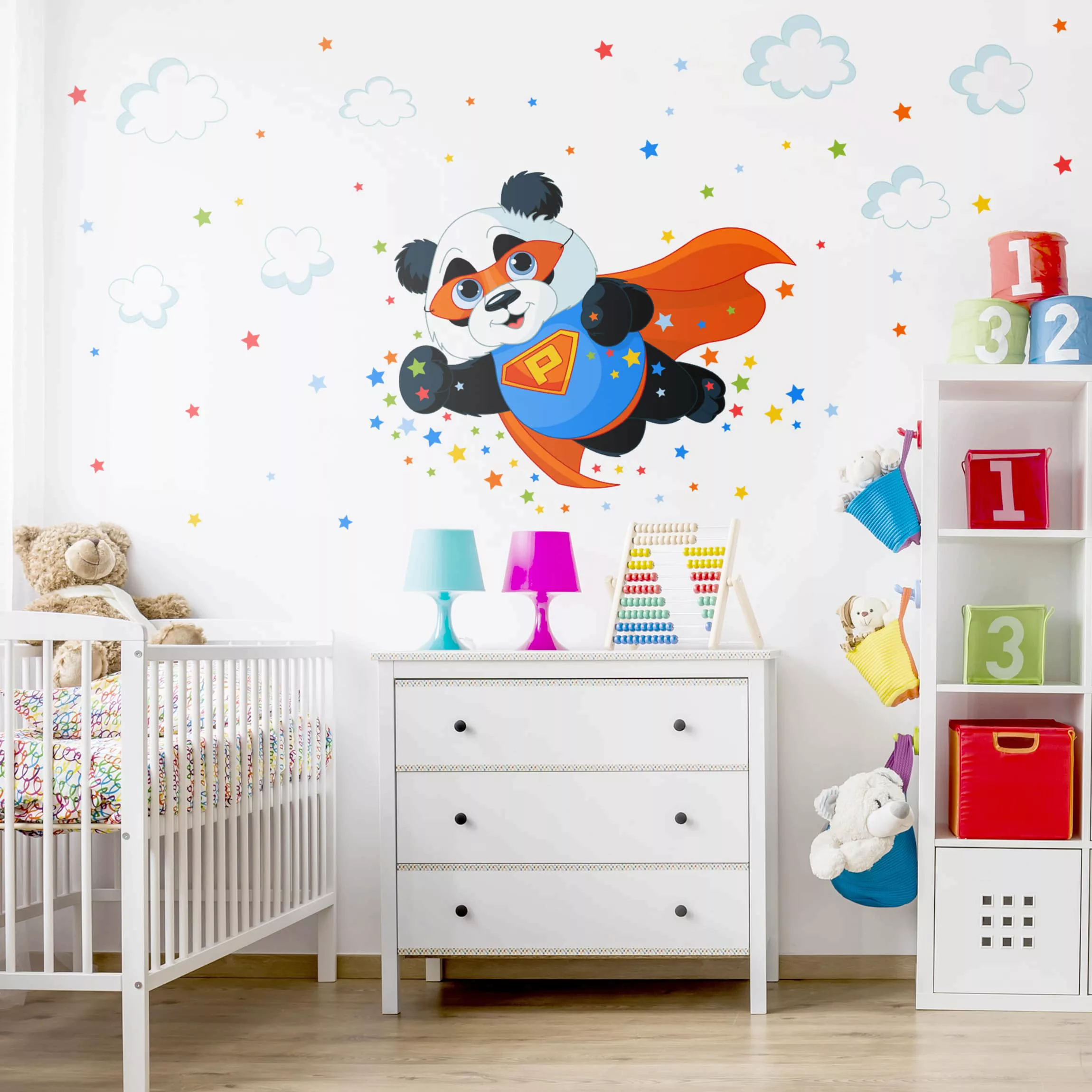 Wandtattoo Kinderzimmer Super Panda Set günstig online kaufen
