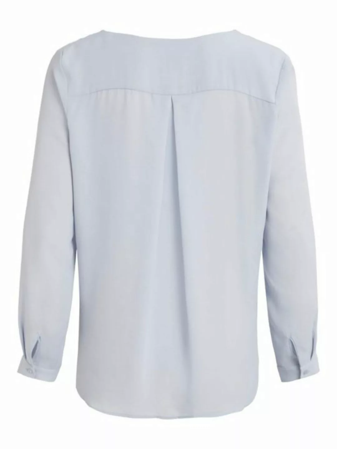 VILA High Low Geteilter Kragen Hemd Damen Blau günstig online kaufen
