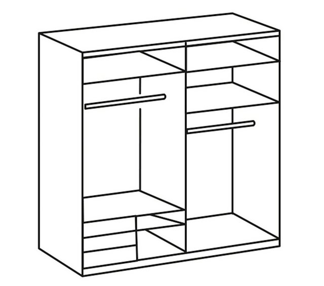 Wimex Schwebetürenschrank Level (Level, 1-St) 200cm weiß / Grauglas 2-türig günstig online kaufen