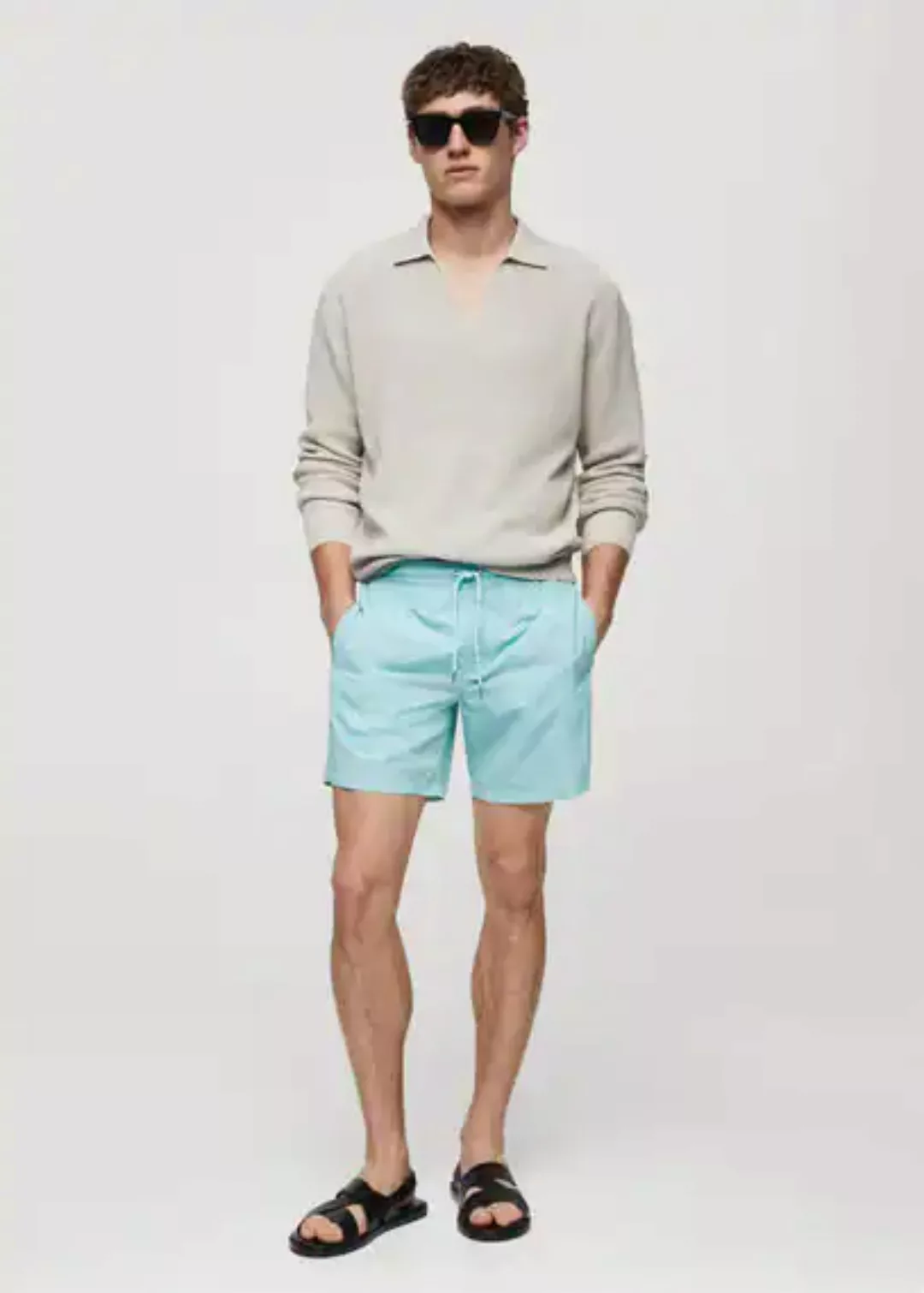 Basic-Badeshorts mit Kordelzug günstig online kaufen