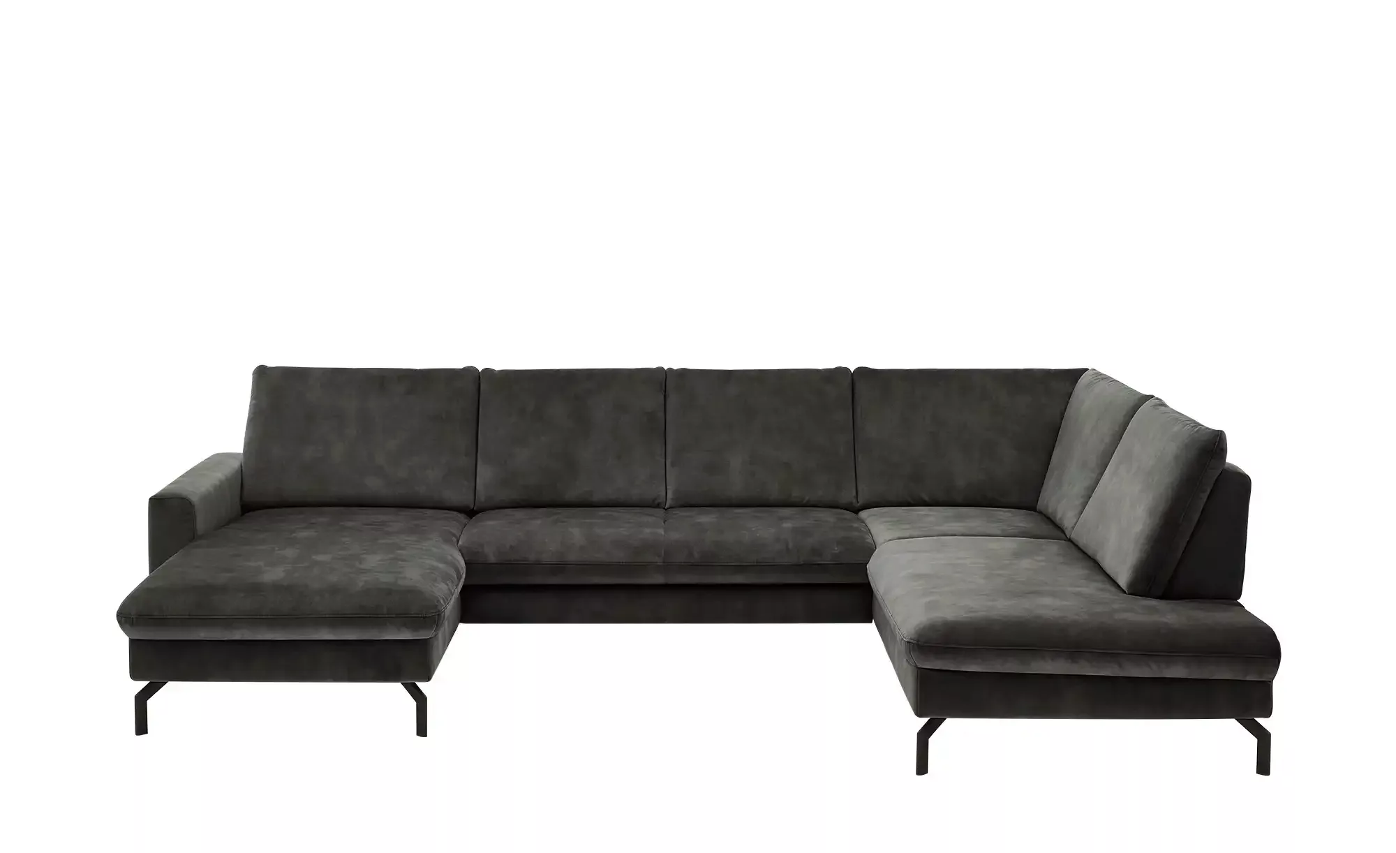 meinSofa Wohnlandschaft aus Mikrofaser Grace ¦ grau ¦ Maße (cm): B: 337 H: günstig online kaufen