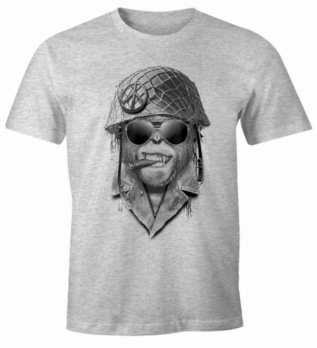 MoonWorks Print-Shirt Herren T-Shirt Gorilla Helmet Fun-Shirt mit Print günstig online kaufen