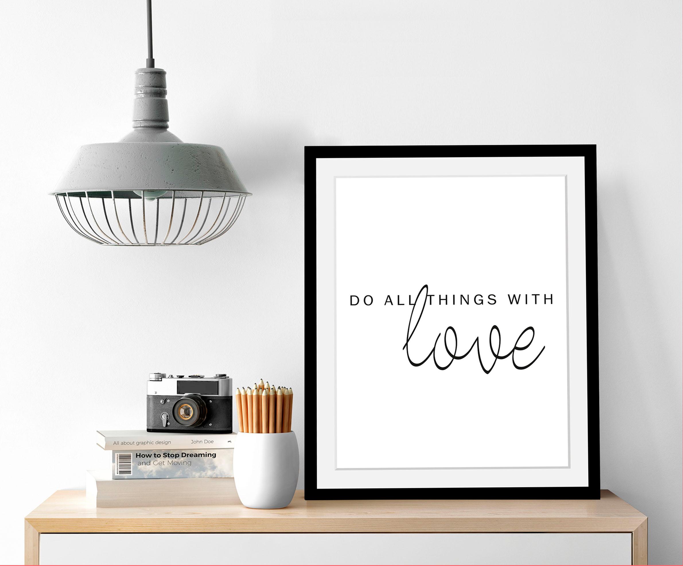 queence Bild "Love", in 3 Größen, gerahmt, Poster, Rahmen günstig online kaufen