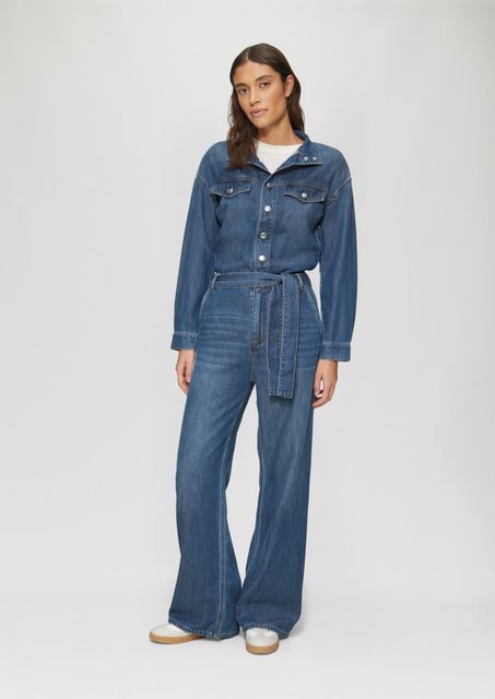 s.Oliver Overall Denim-Jumpsuit mit Gürtel und überschnittenen Schultern günstig online kaufen