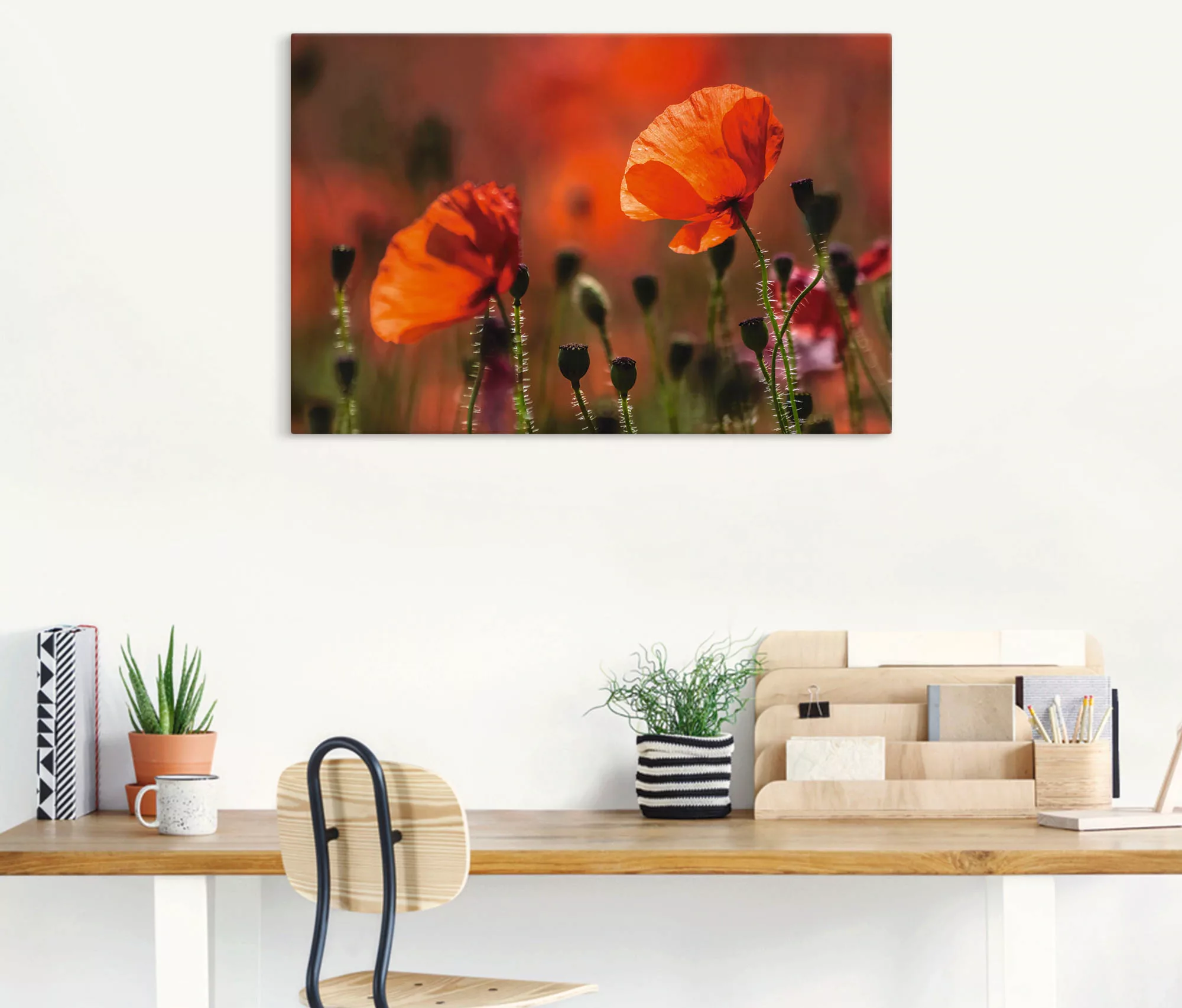 Artland Wandbild »Rote Mohnblumen in der Provence«, Blumenbilder, (1 St.), günstig online kaufen
