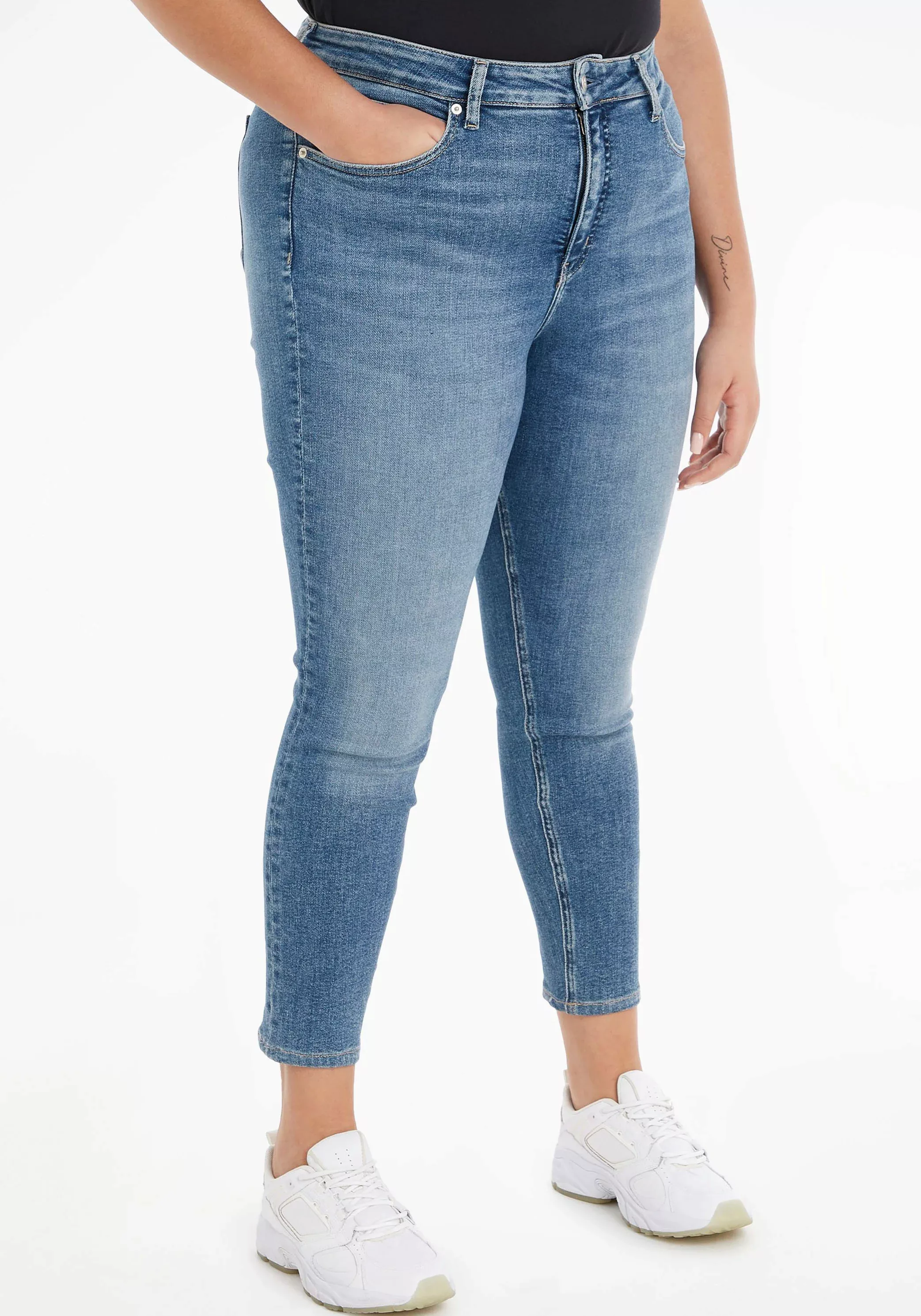 Calvin Klein Jeans Plus Skinny-fit-Jeans HIGH RISE SKINNY ANKLE PLUS Jeans günstig online kaufen