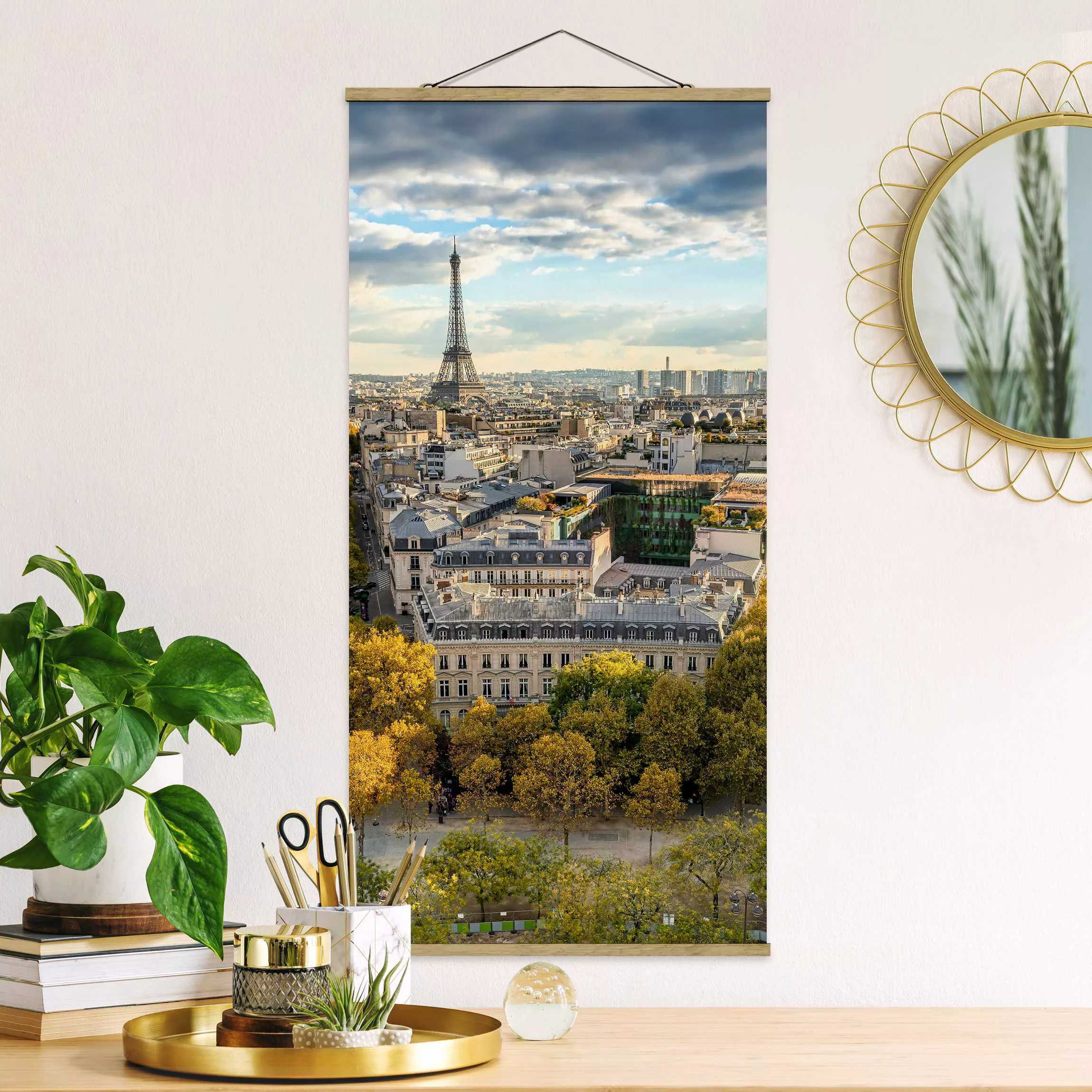 Stoffbild mit Posterleisten Nice day in Paris günstig online kaufen