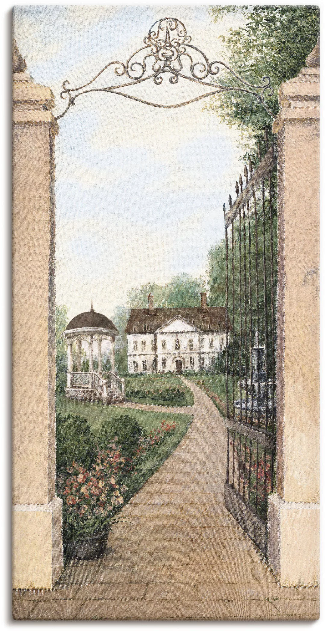 Artland Wandbild »Blick auf Gutshaus«, Gebäude, (1 St.), als Leinwandbild, günstig online kaufen