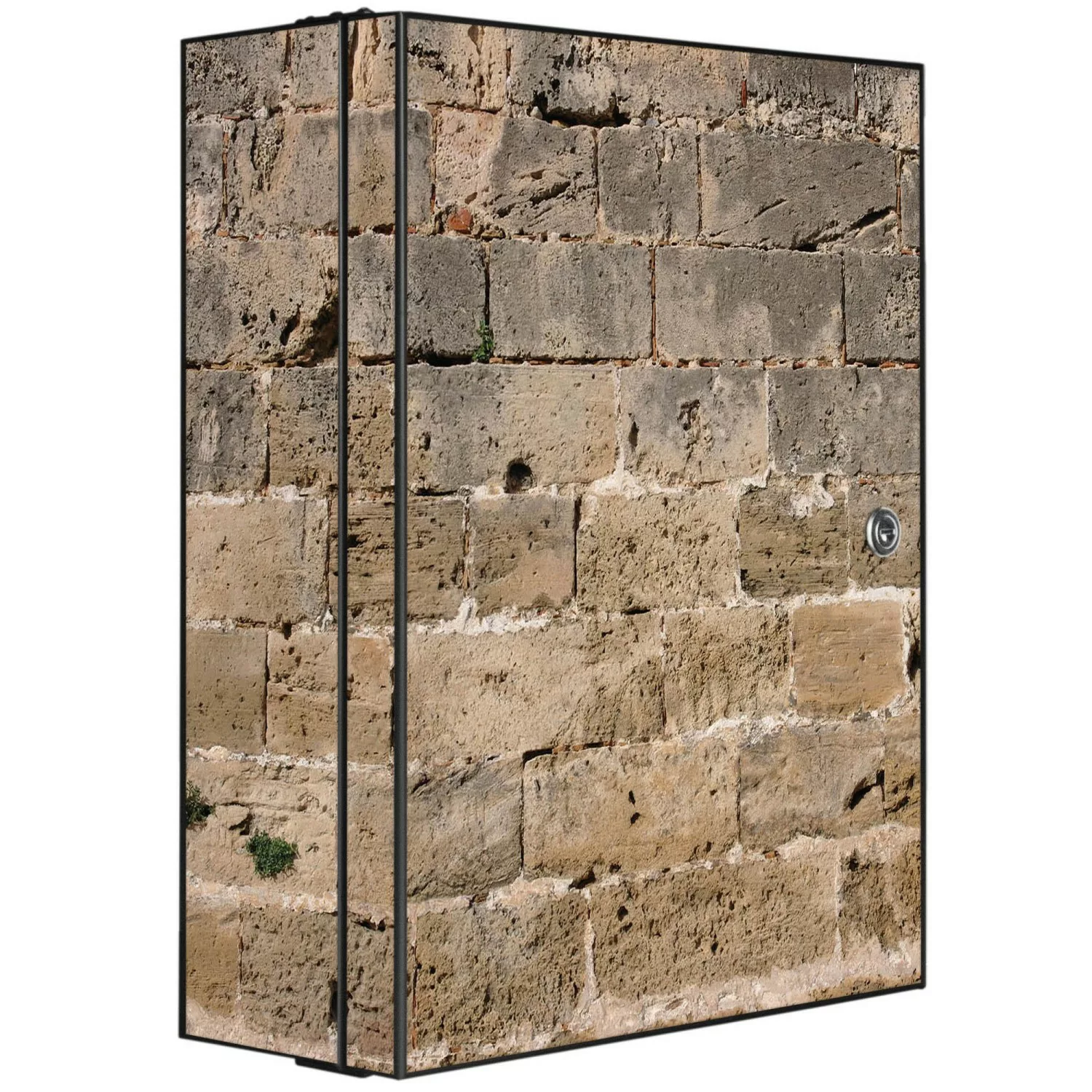 Banjado XXL Medizinschrank Abschliessbar 35x46x15cm Arzneischrank Anthrazit günstig online kaufen