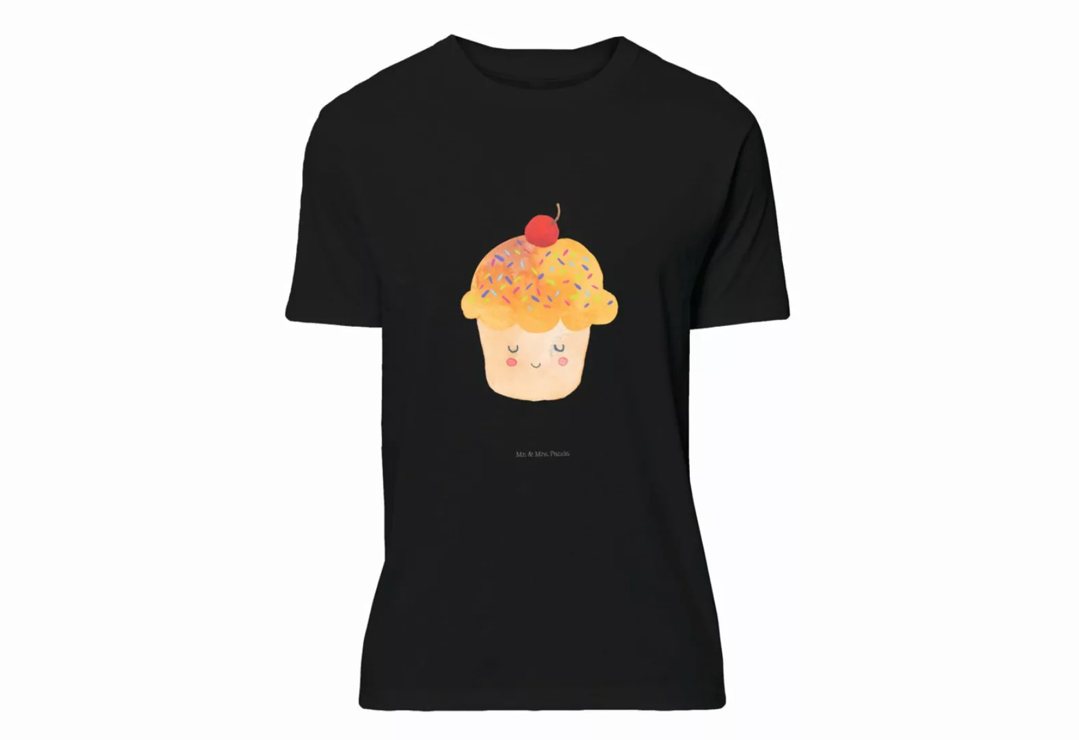 Mr. & Mrs. Panda T-Shirt Cupcake - Schwarz - Geschenk, Muffin, lustige Sprü günstig online kaufen