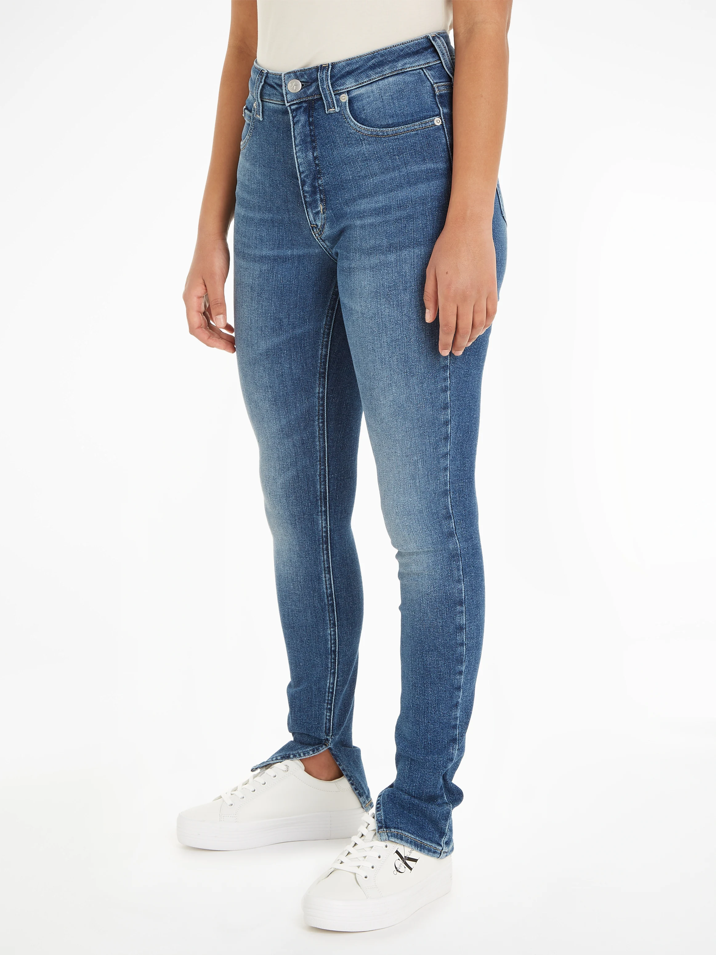 Calvin Klein Jeans Skinny-fit-Jeans "HIGH RISE SUPER SKINNY ANKLE", mit Cal günstig online kaufen