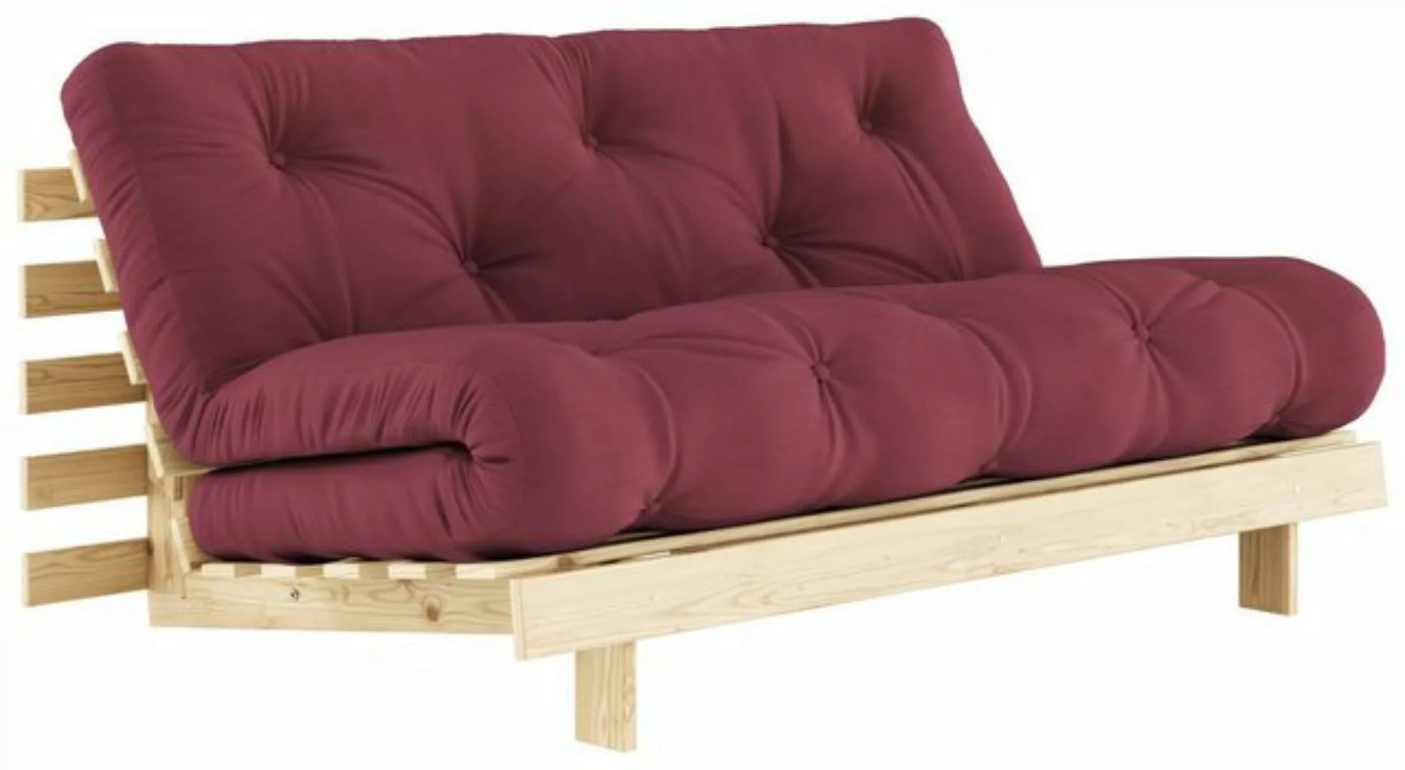 Karup Design 2-Sitzer Schlafsofa ROOTS 160 cm Polster BORDEAUX Klappsofa Ge günstig online kaufen